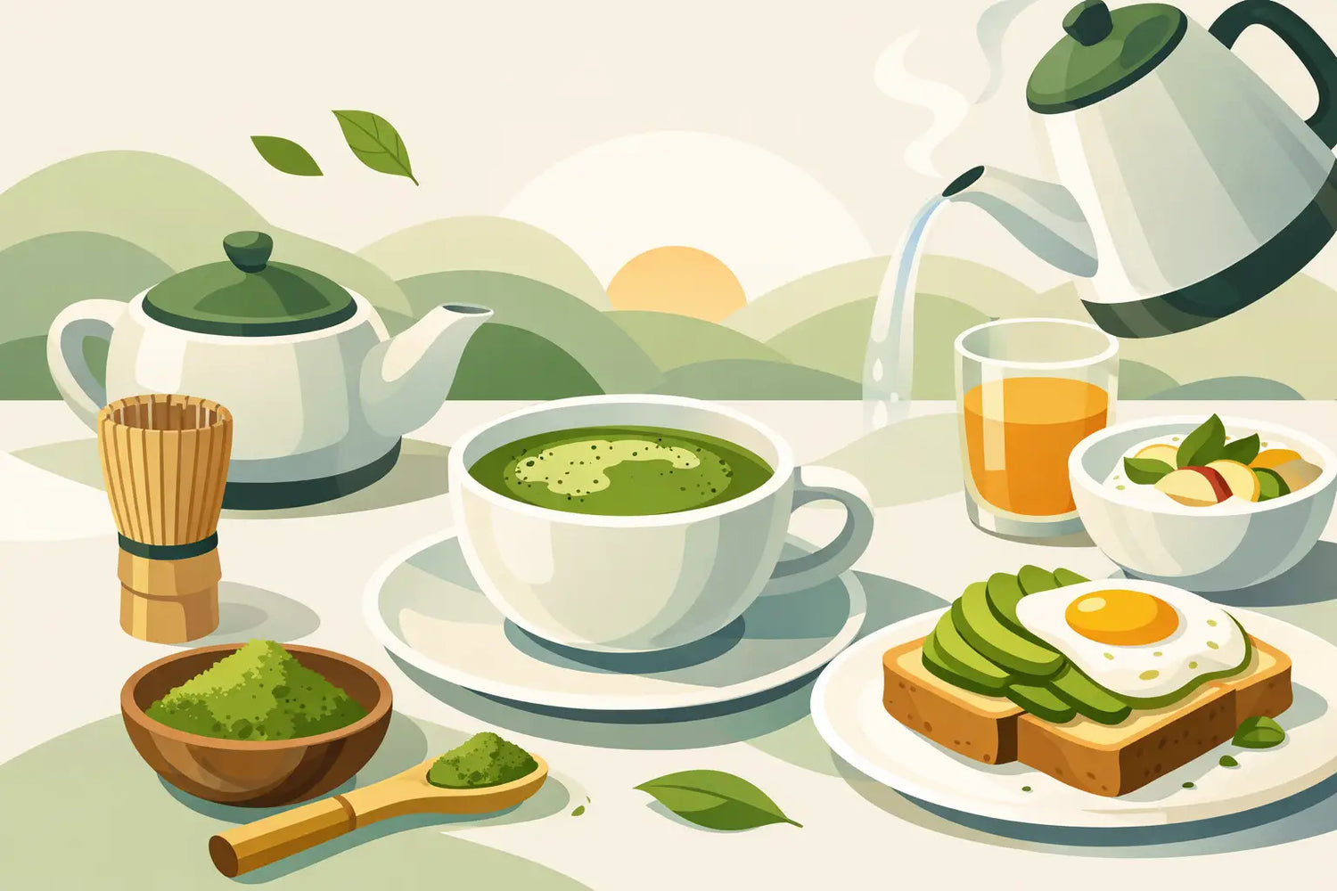 Té matcha para desayuno: cómo tomarlo bien
