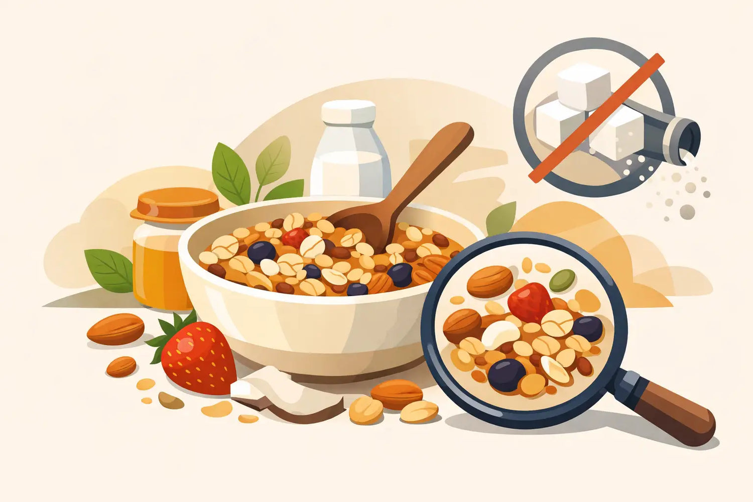 Granola sin azúcar añadida: qué mirar