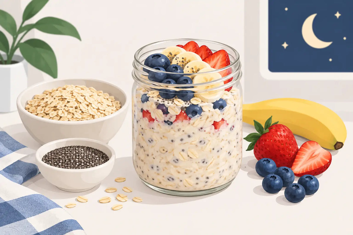 Cómo preparar avena nocturna sin azúcar añadido