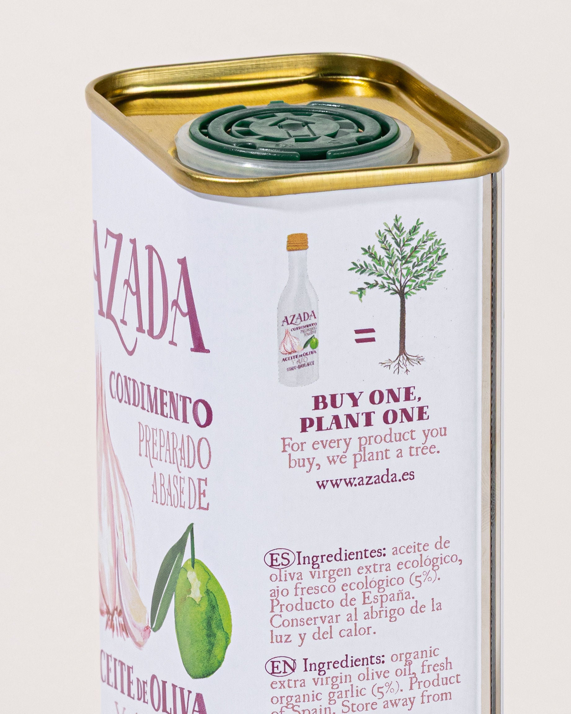 Bio-Olivenöl und Knoblauch