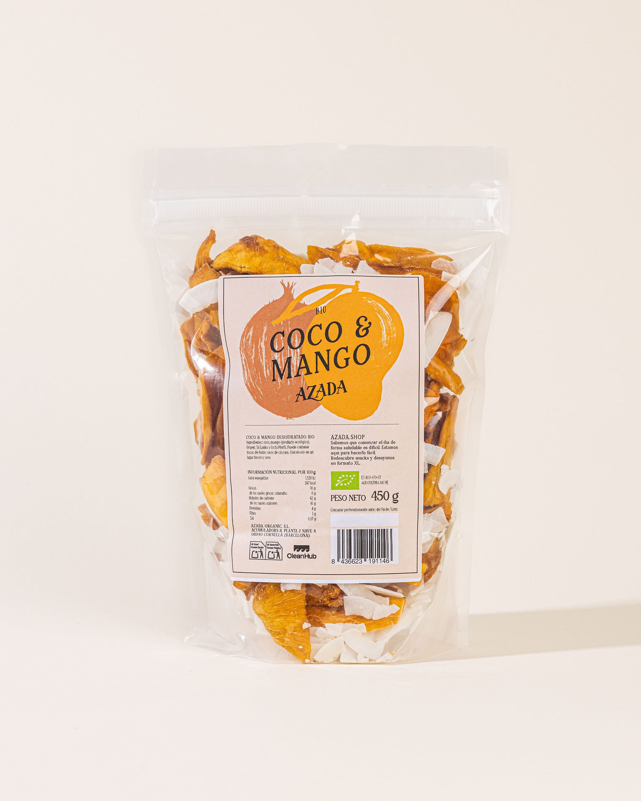 Bio-Snack mit Kokosnuss und Mango