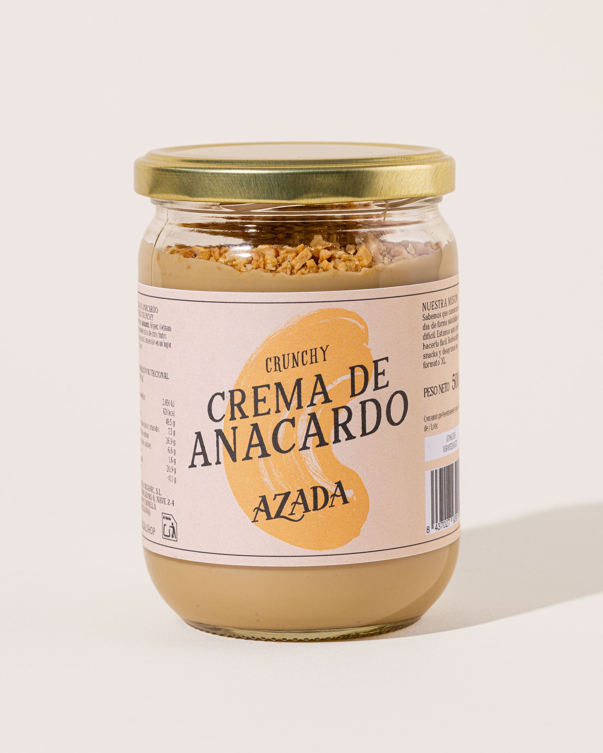 Crema de anacardo crunchy