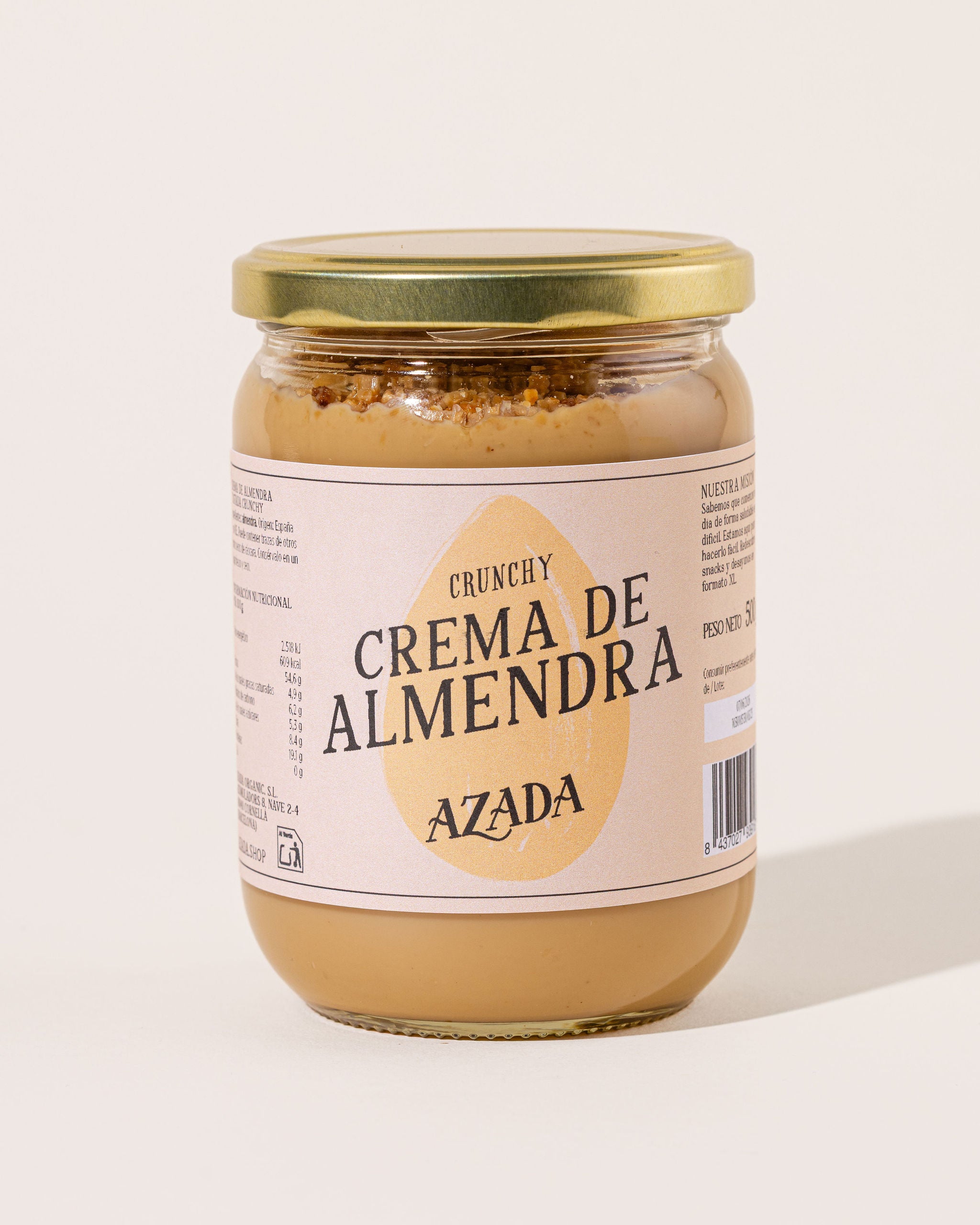Crema de almendra crunchy