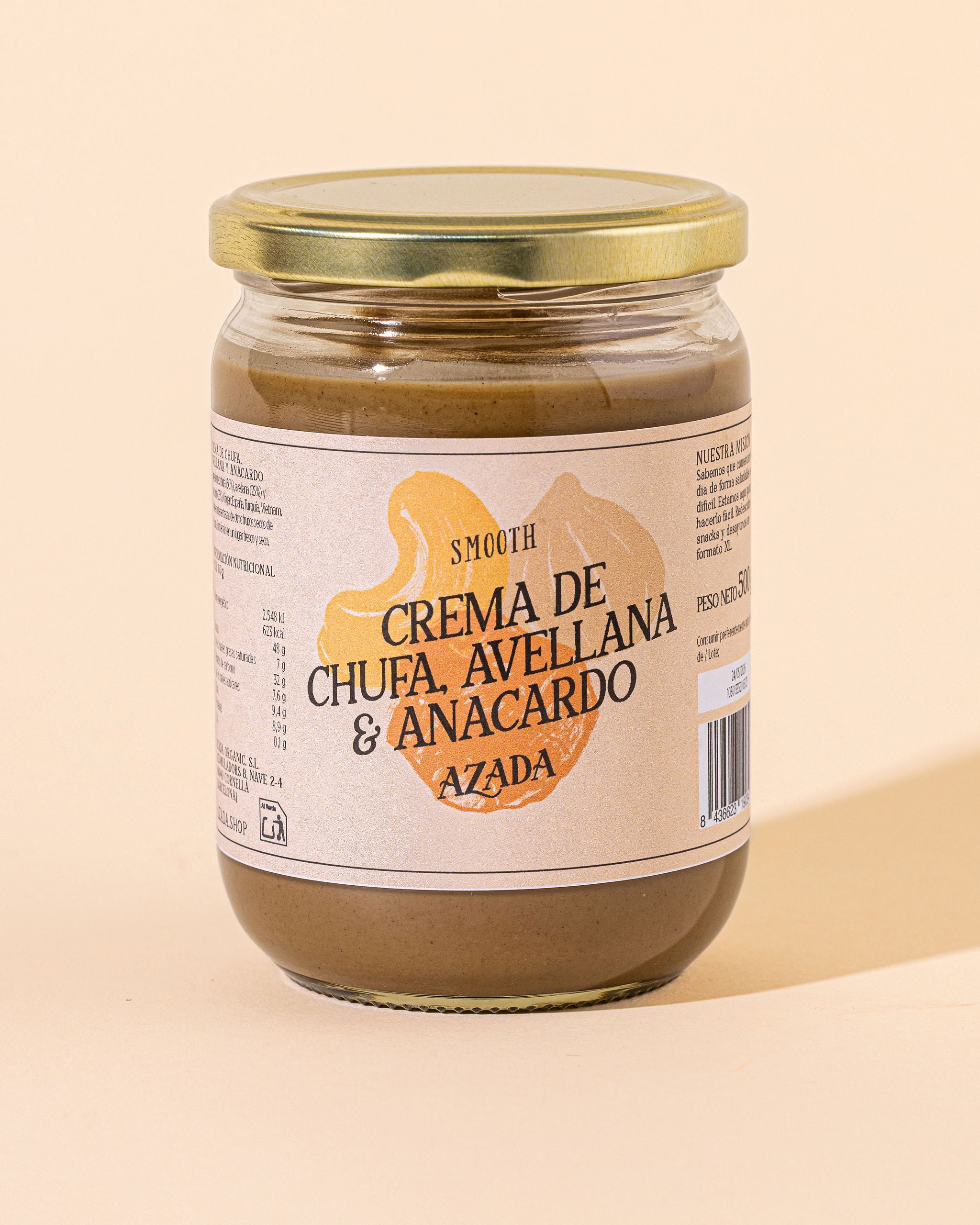 Crema de chufa, anacardo y avellana