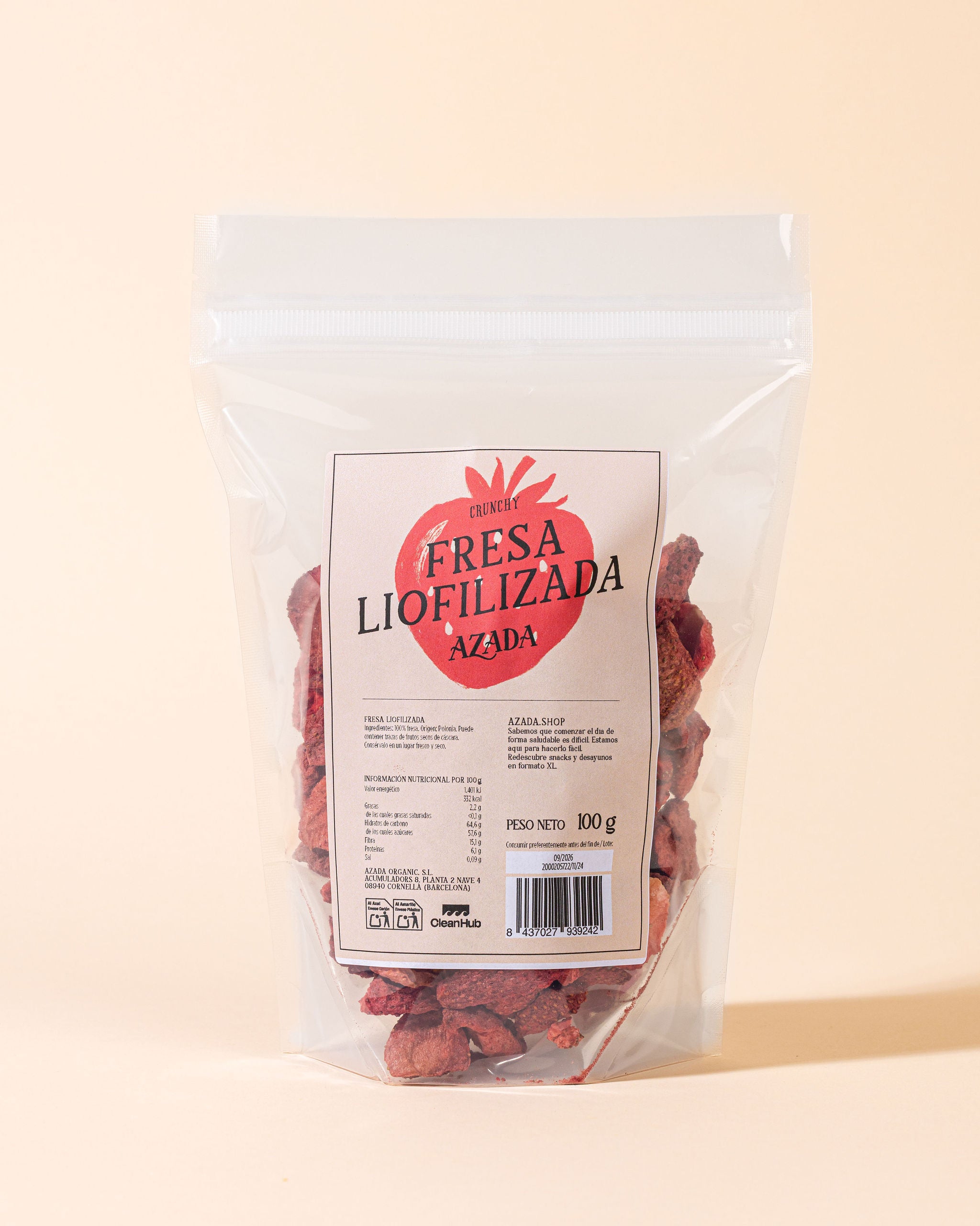 Fresa liofilizada
