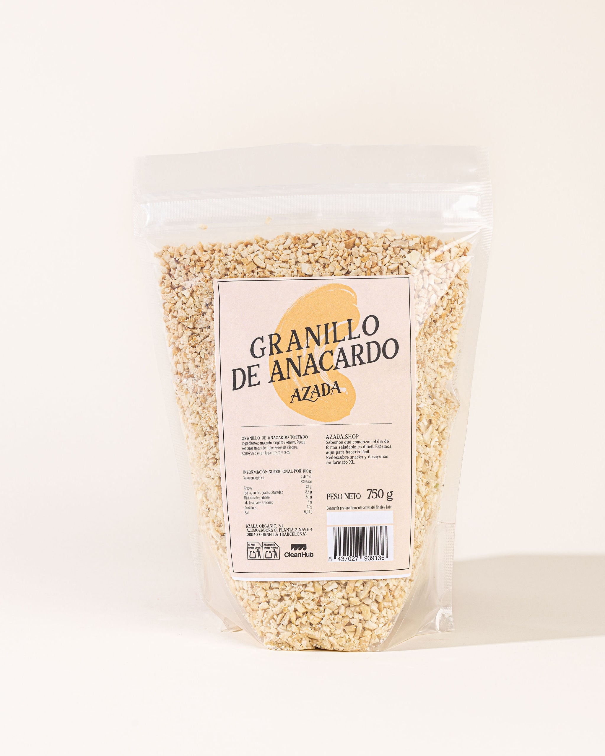 Geröstete und gehackte Cashew