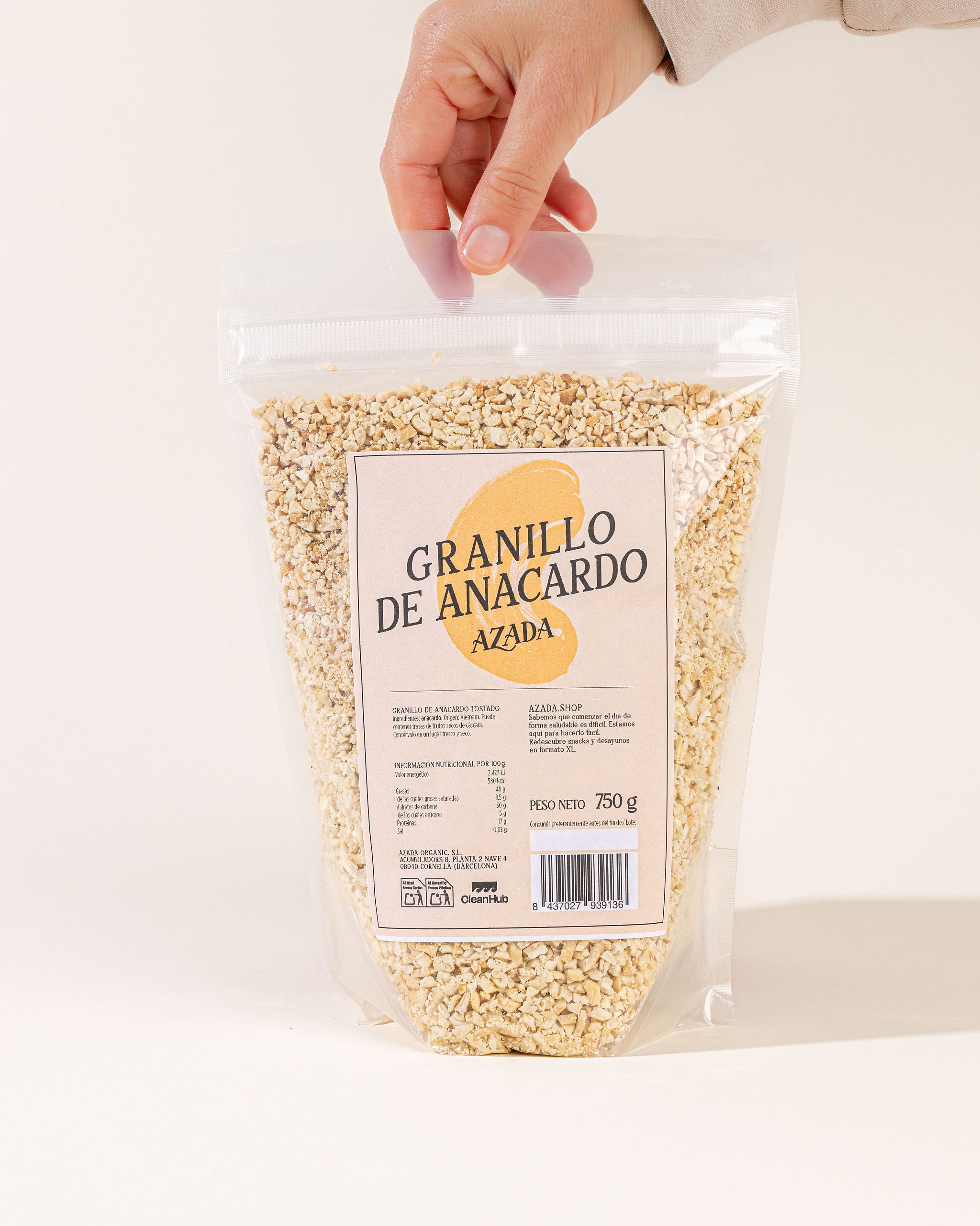 Geröstete und gehackte Cashew