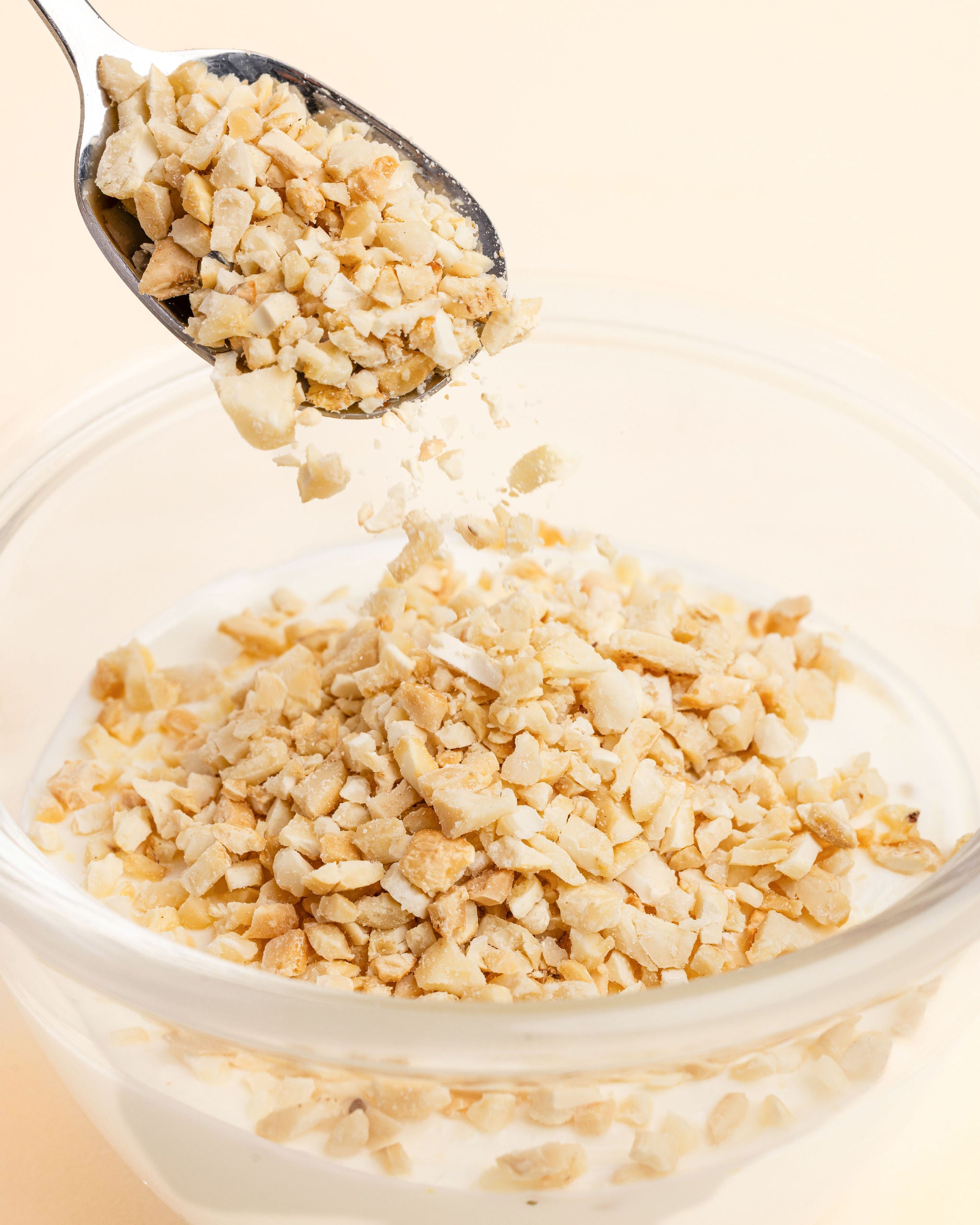 Geröstete und gehackte Cashew