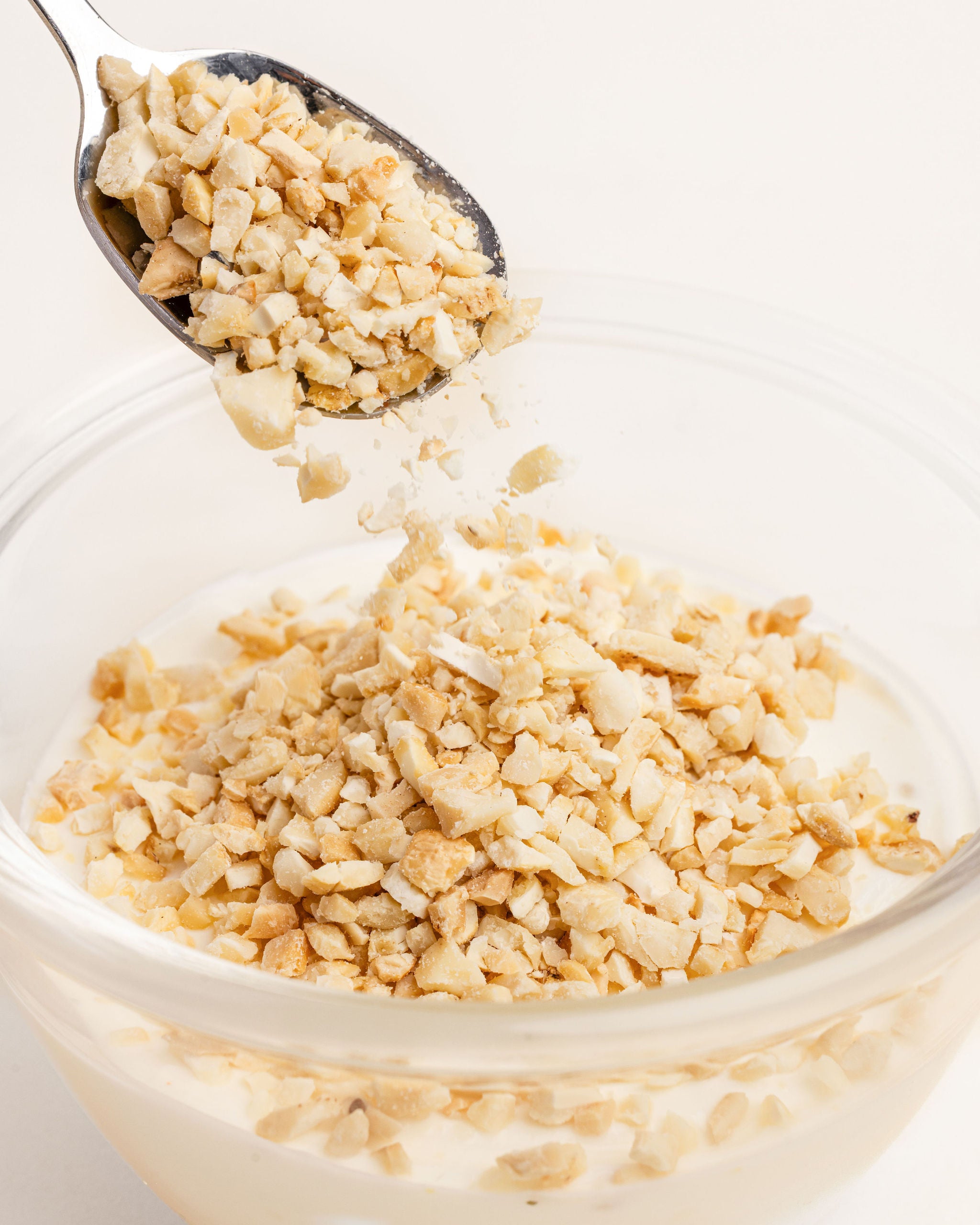 Geröstete und gehackte Cashew