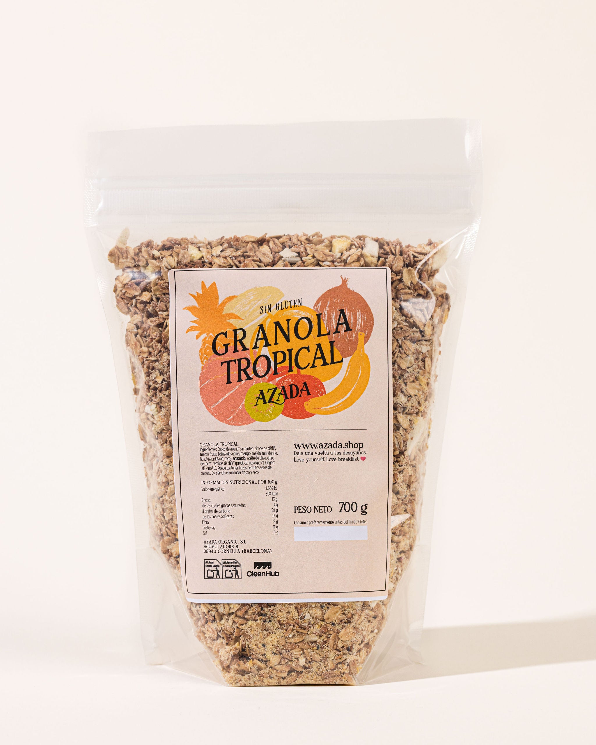 Granola tropical sin gluten