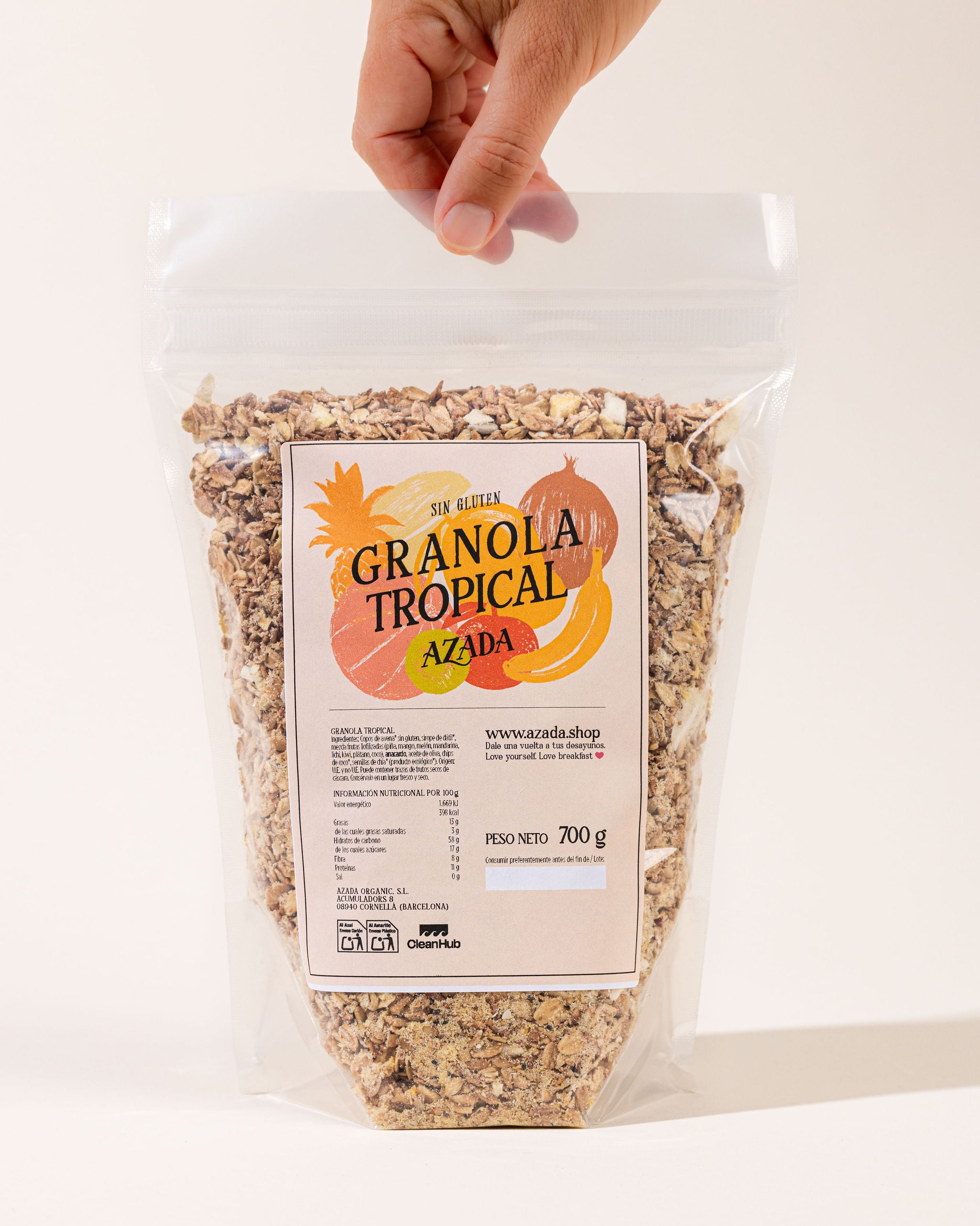 Granola tropical sin gluten