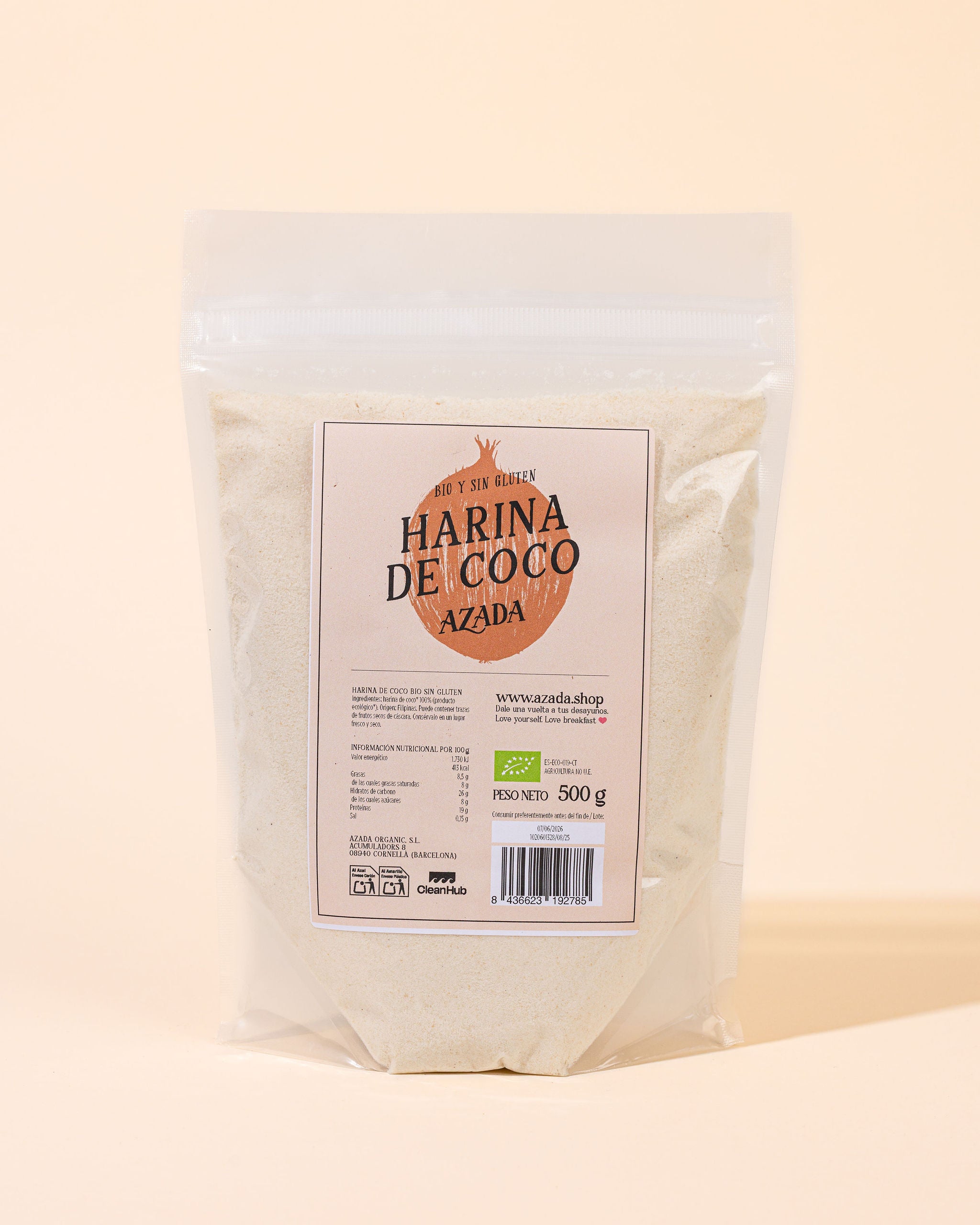 Harina de coco bio sin gluten