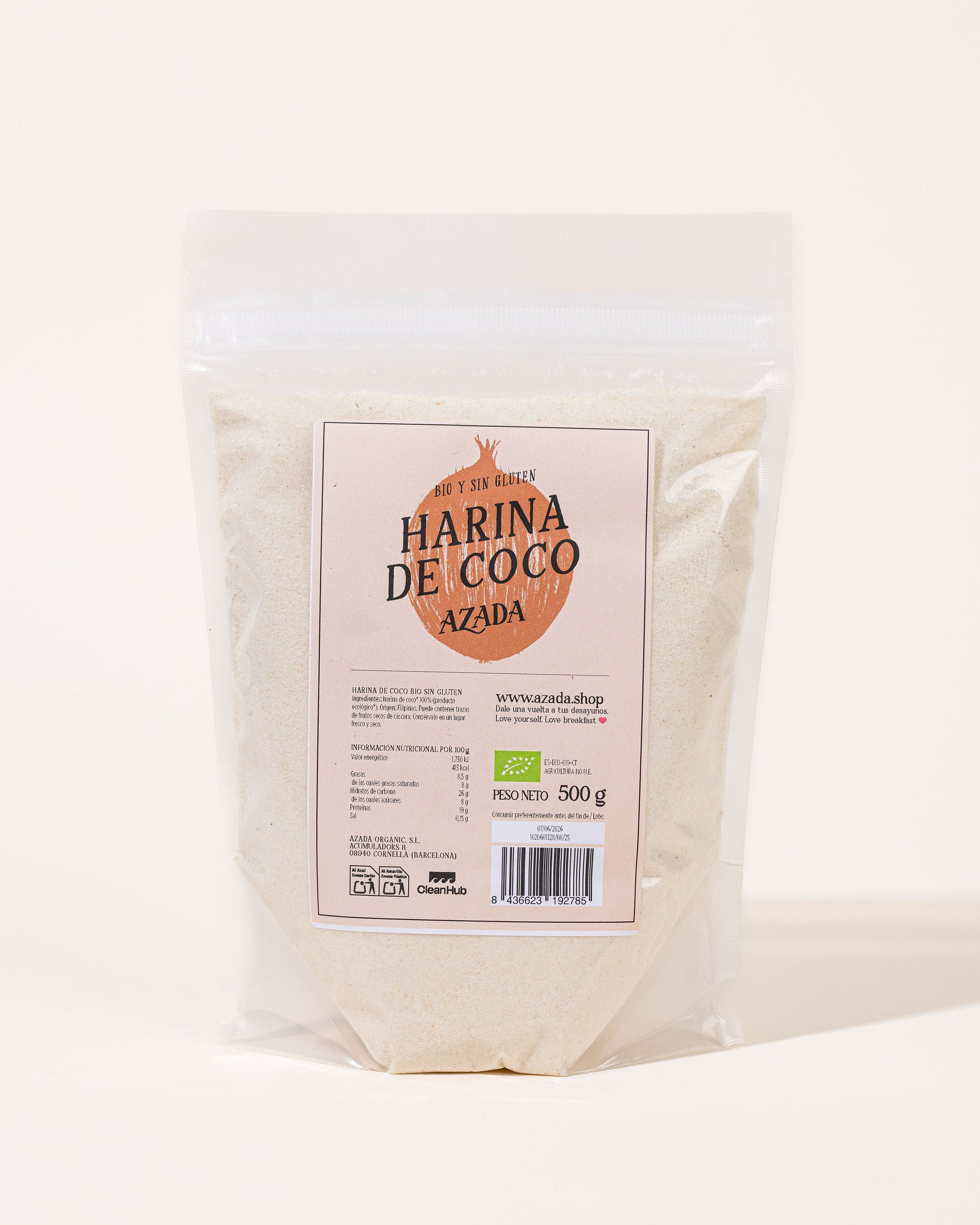 Harina de coco bio sin gluten