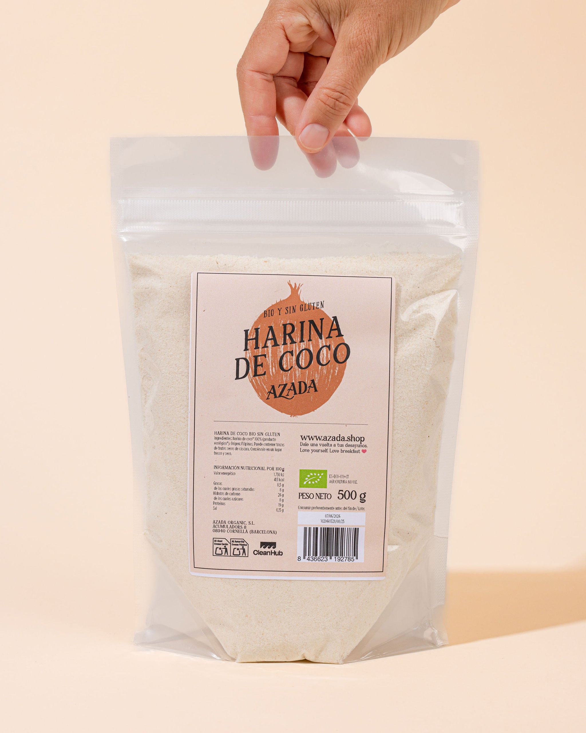 Harina de coco bio sin gluten