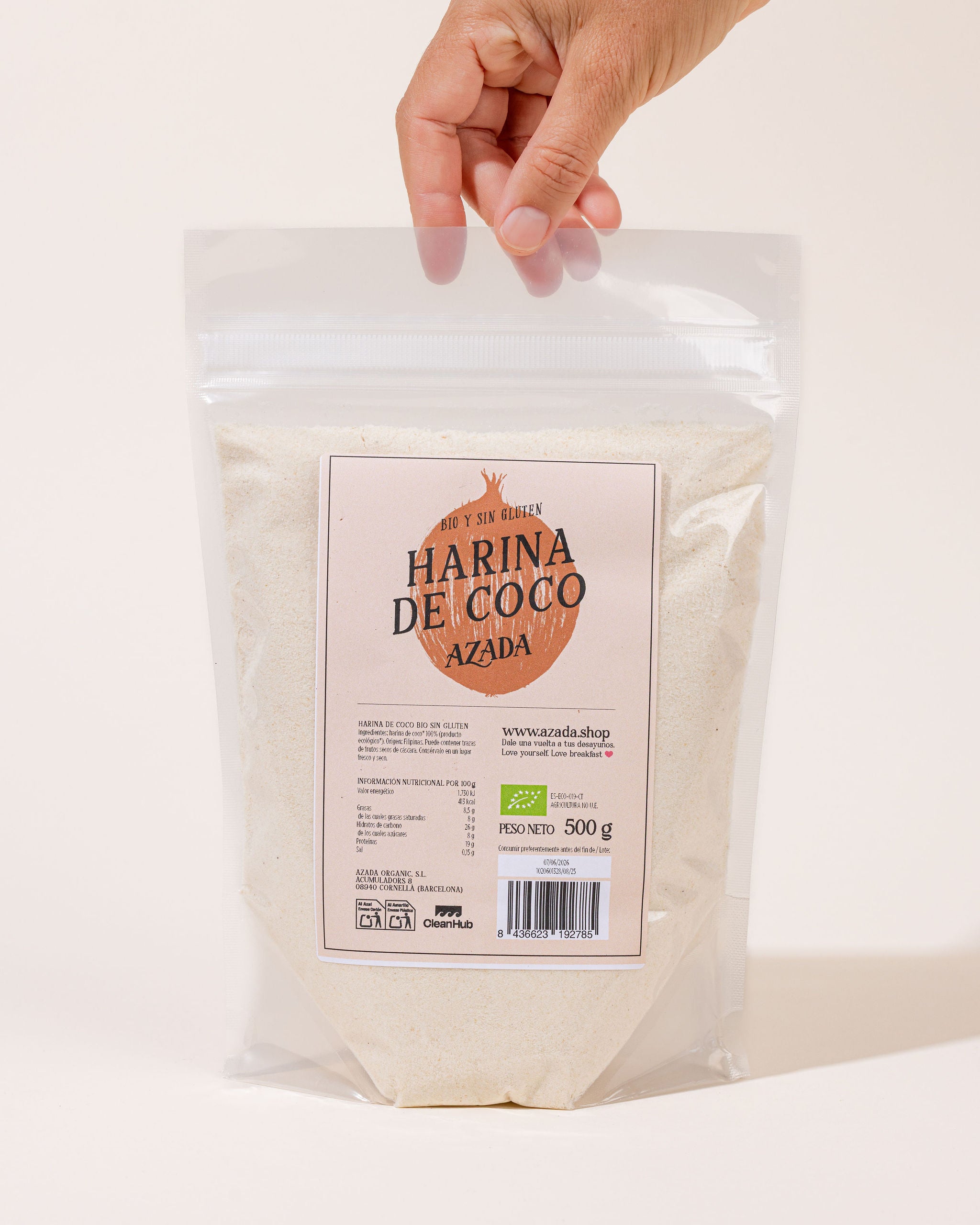 Harina de coco bio sin gluten