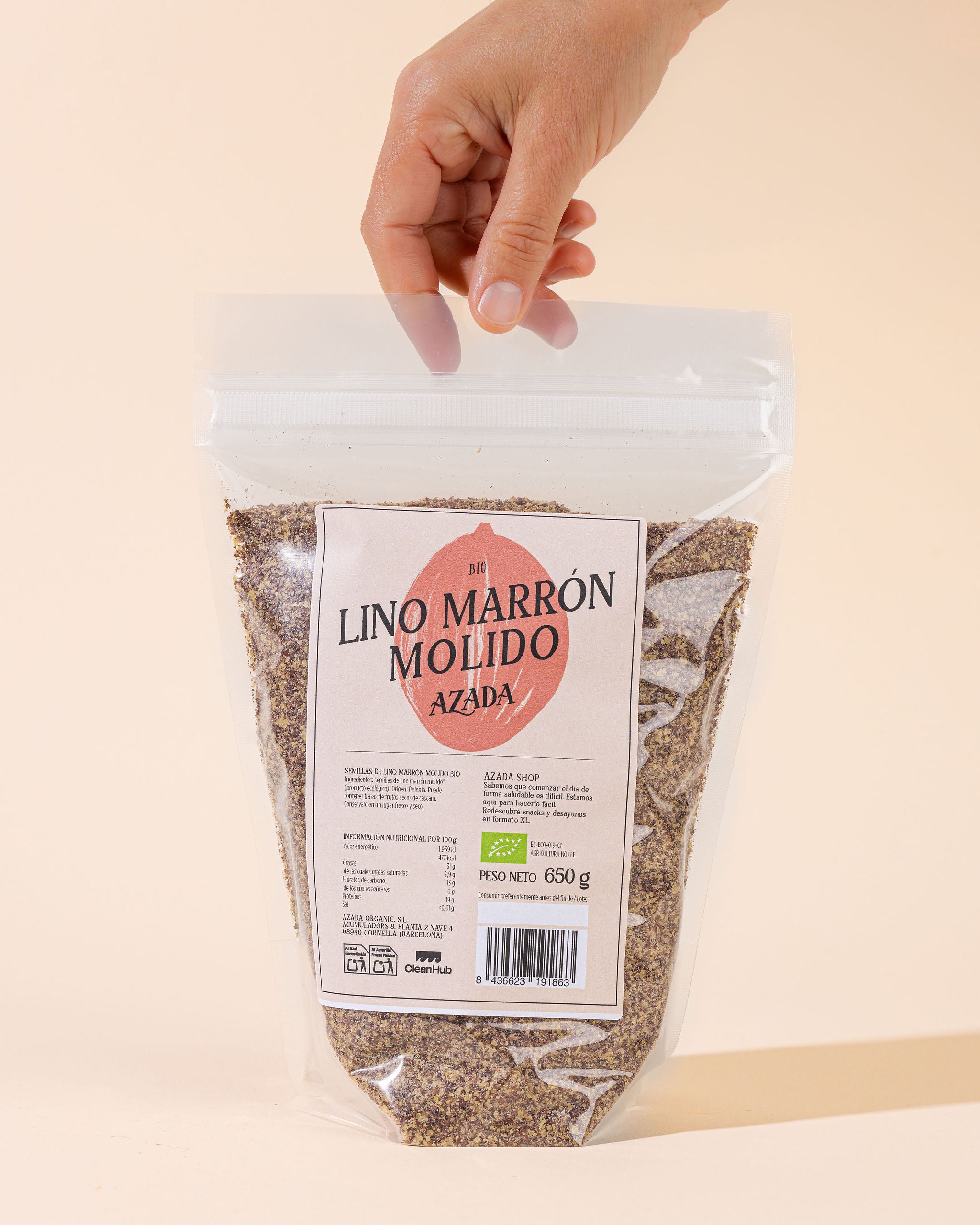 Lino marrón molido bio