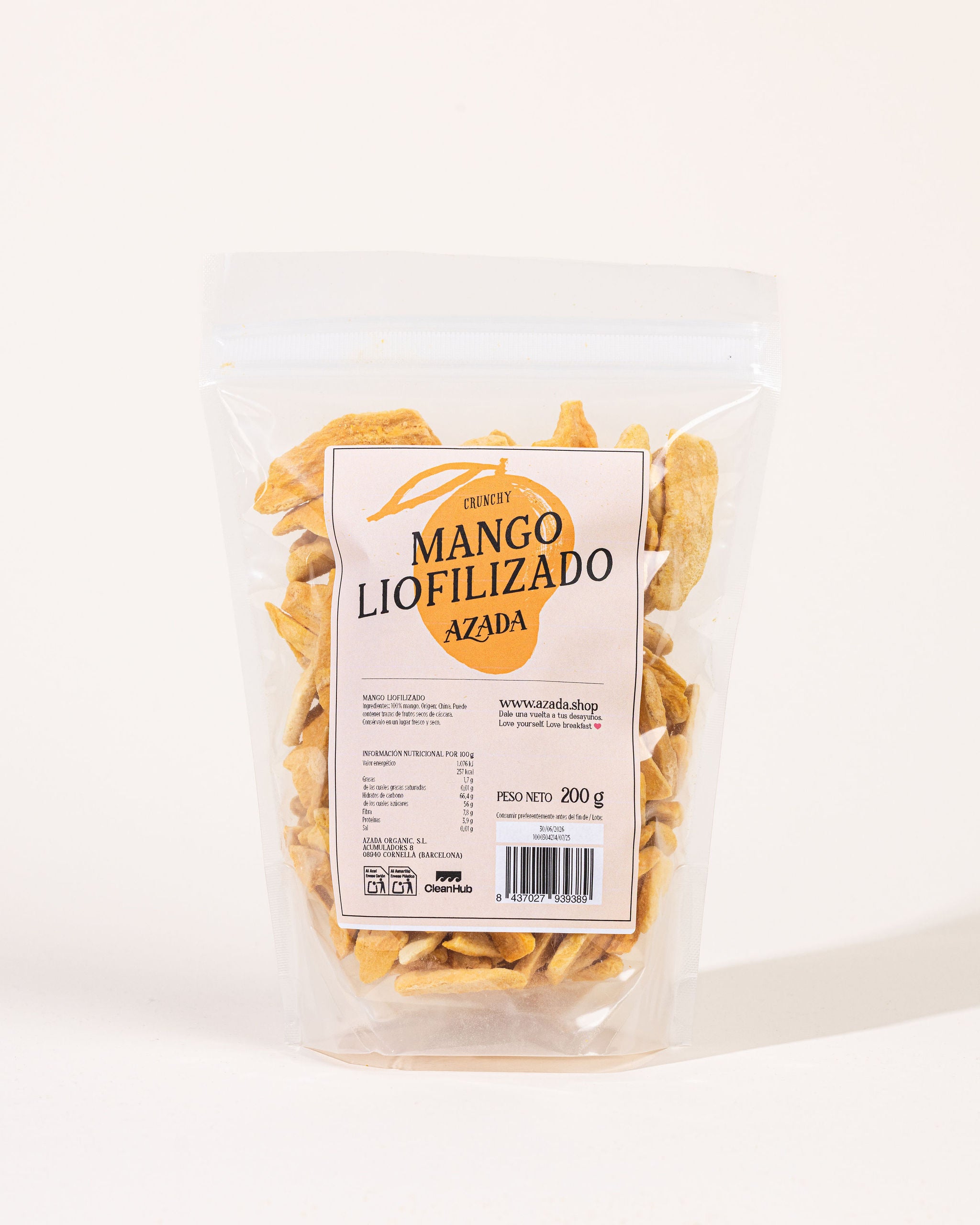 Gefriergetrocknete Mangostreifen