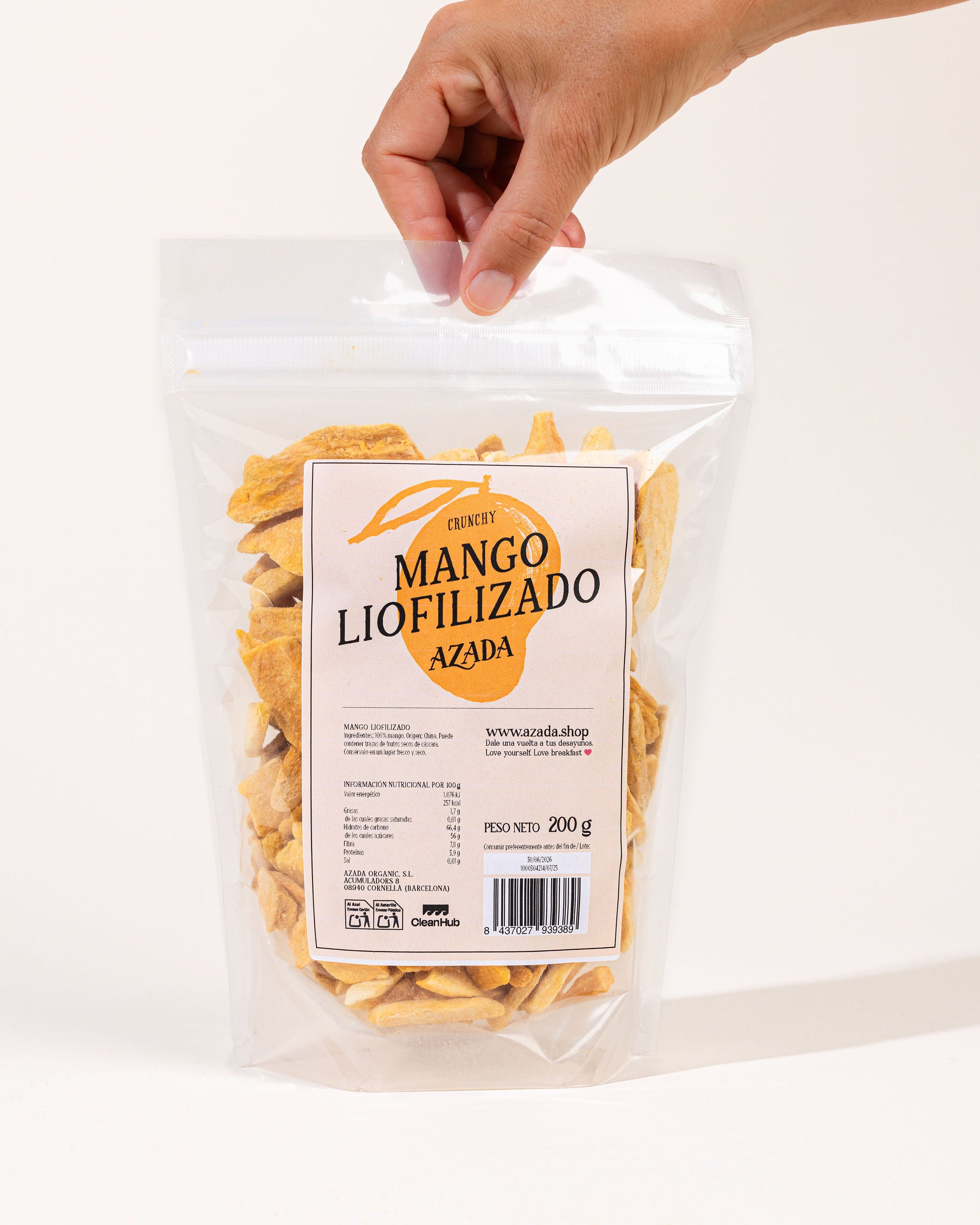 Gefriergetrocknete Mangostreifen