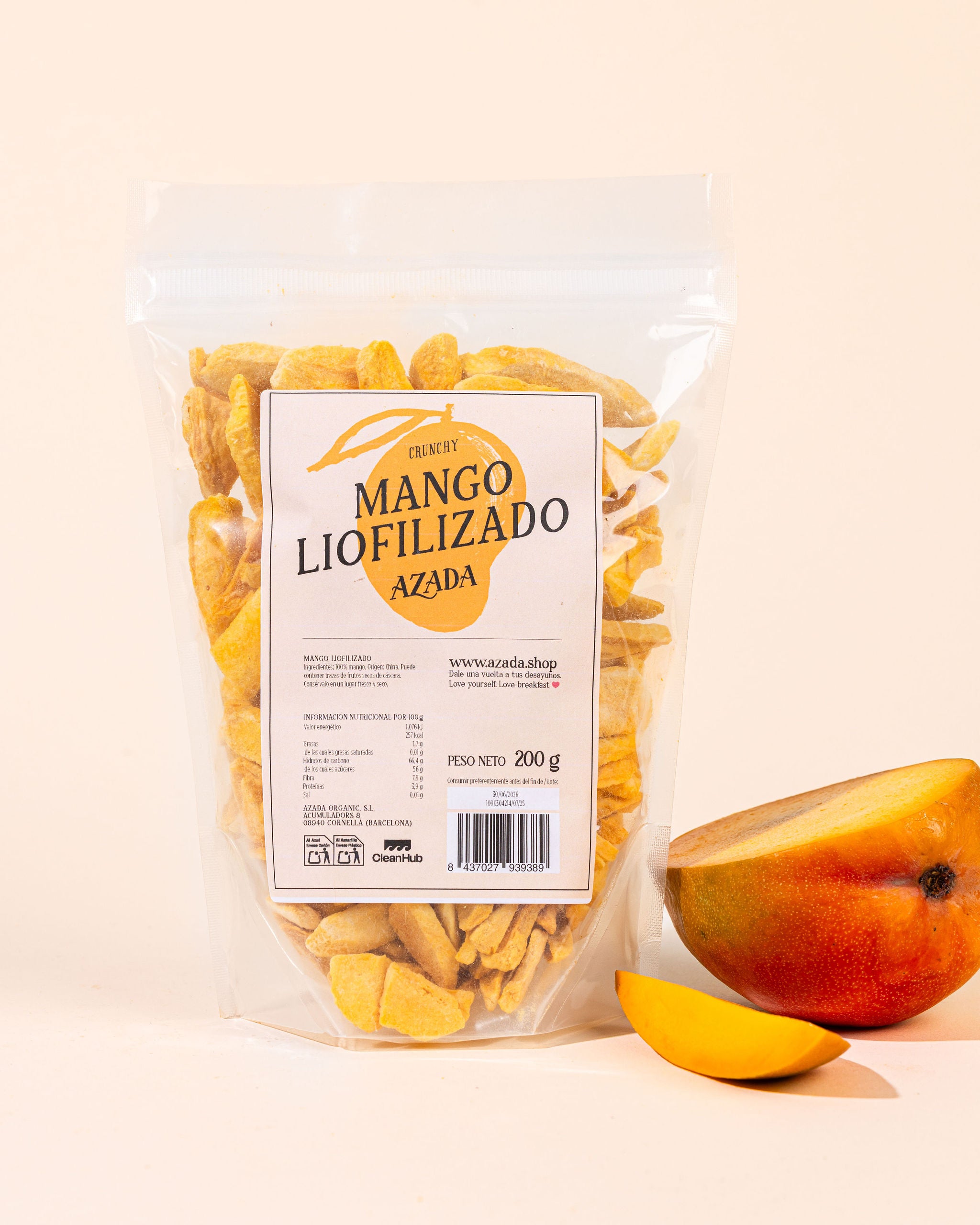 Gefriergetrocknete Mangostreifen