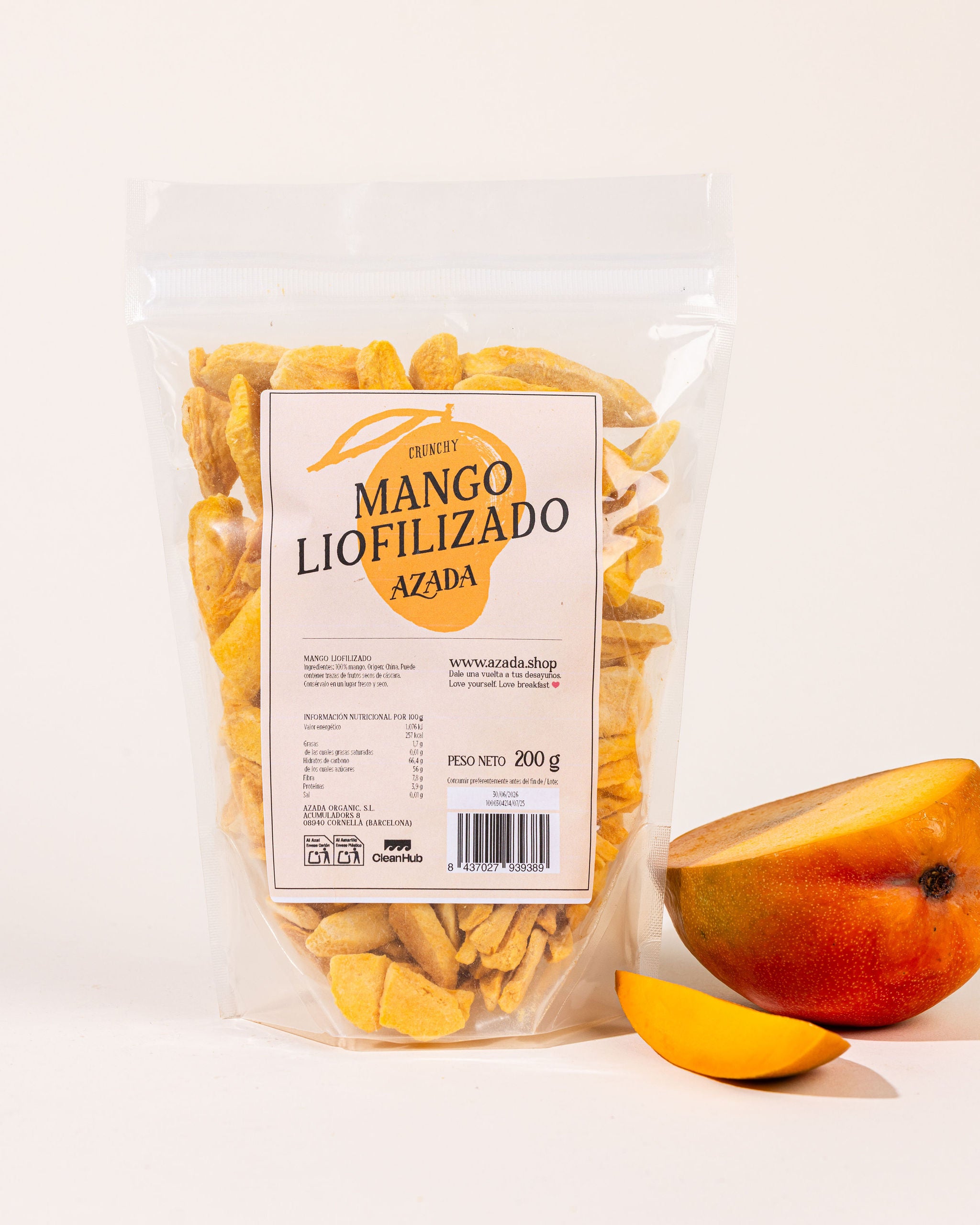 Gefriergetrocknete Mangostreifen