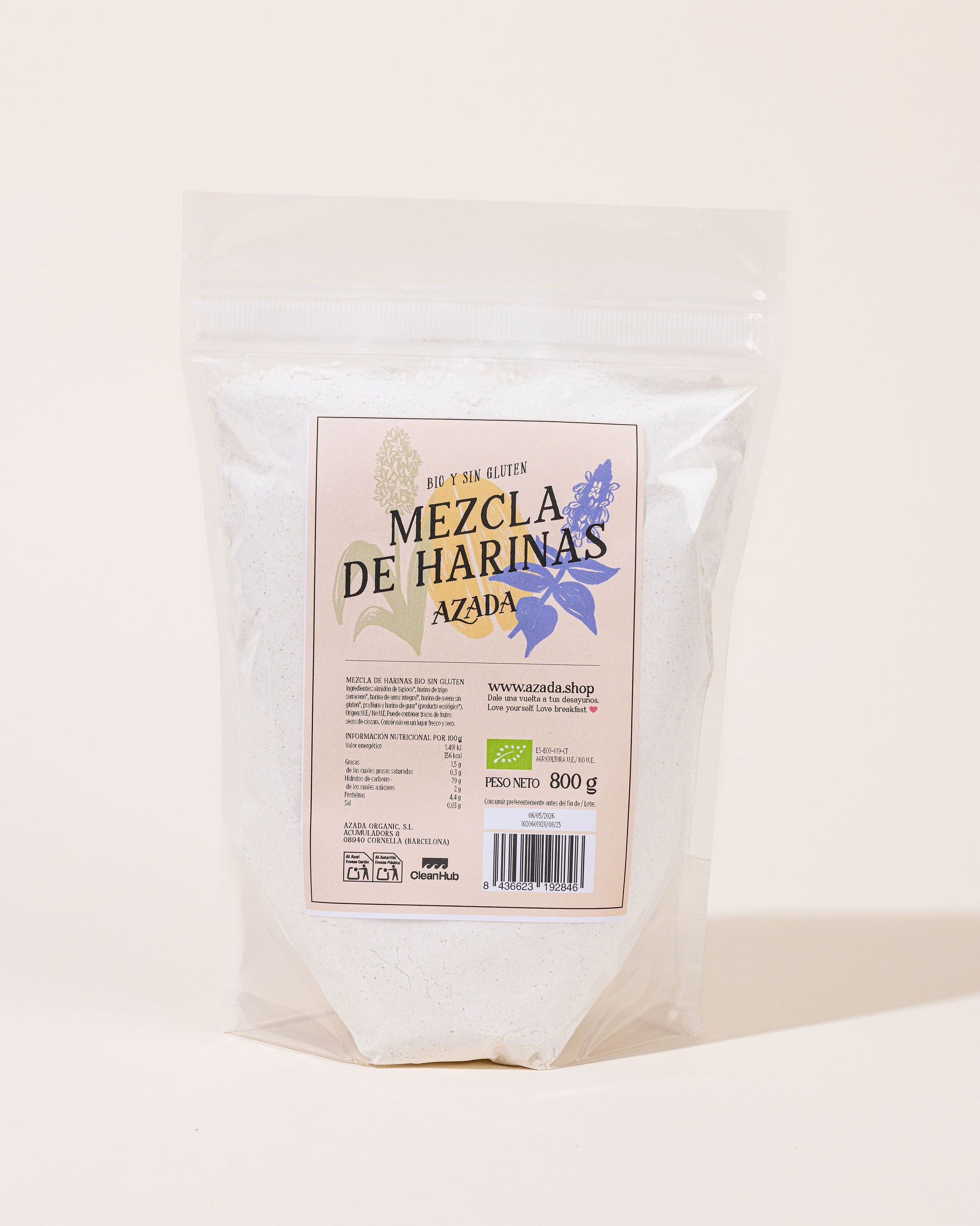 Mezcla de harinas bio sin gluten