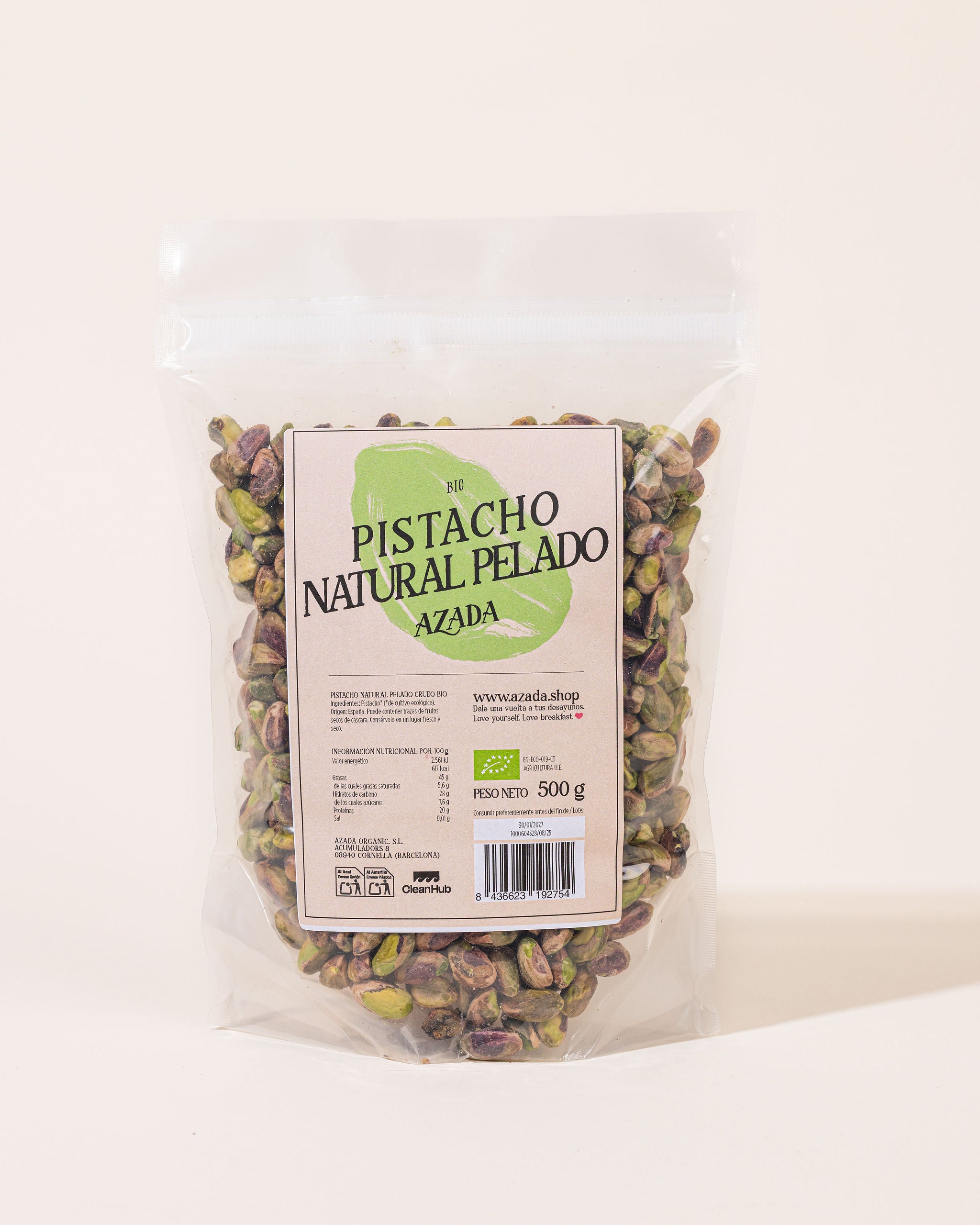 Pistacho natural pelado bio