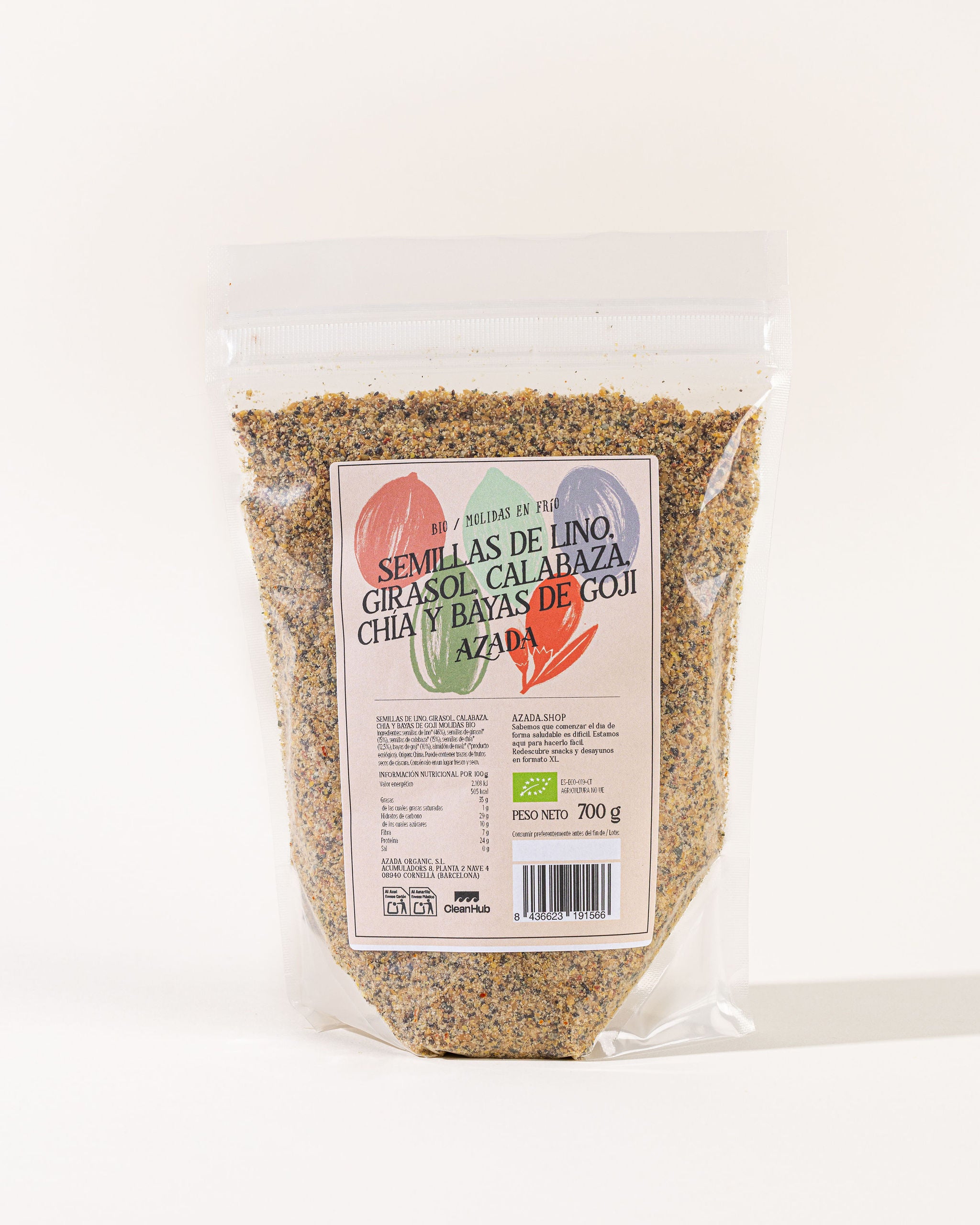 Flachs, Sonnenblume, Kürbis, Chia und Gojibeeren