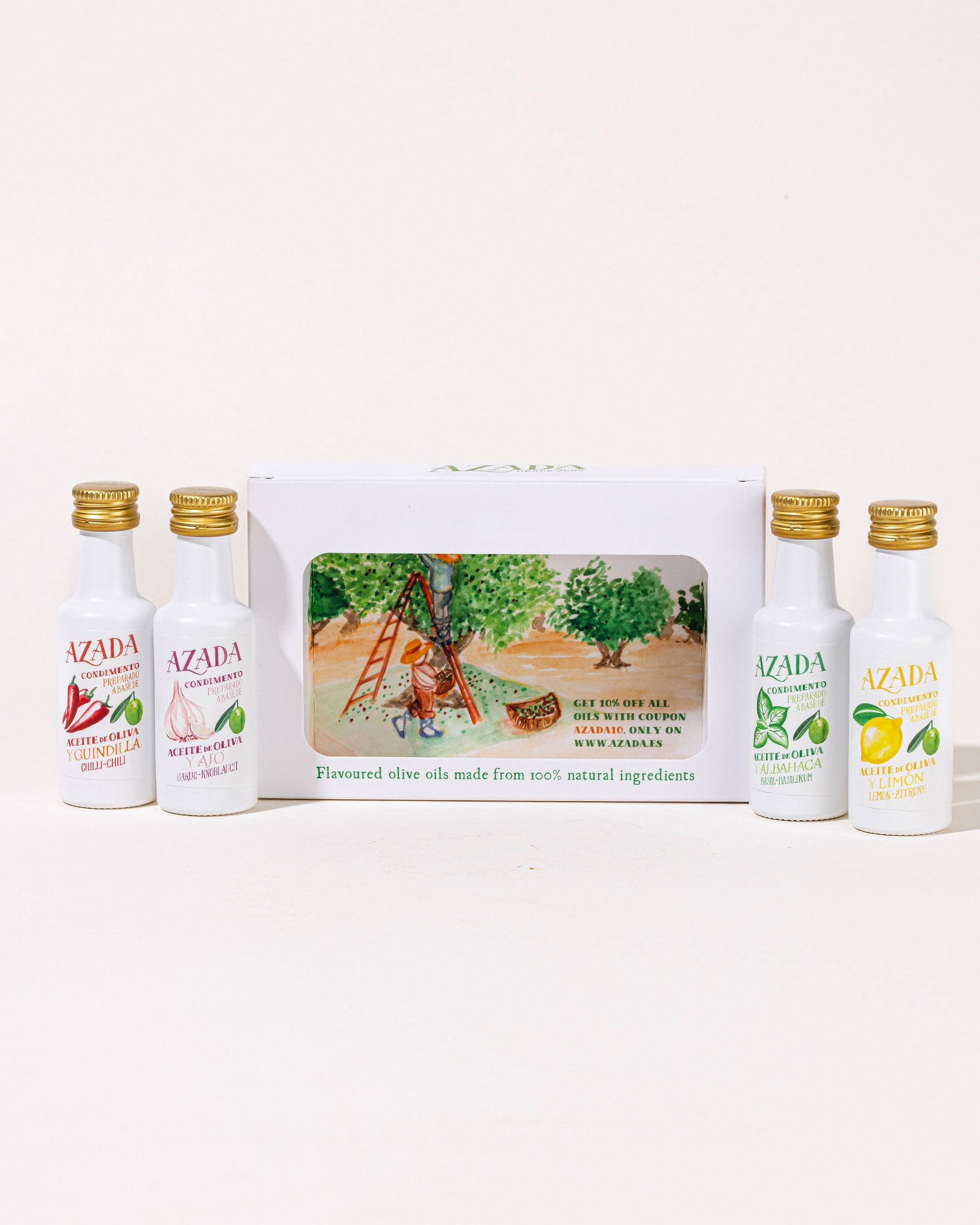 Set aromatisierter Olivenöle