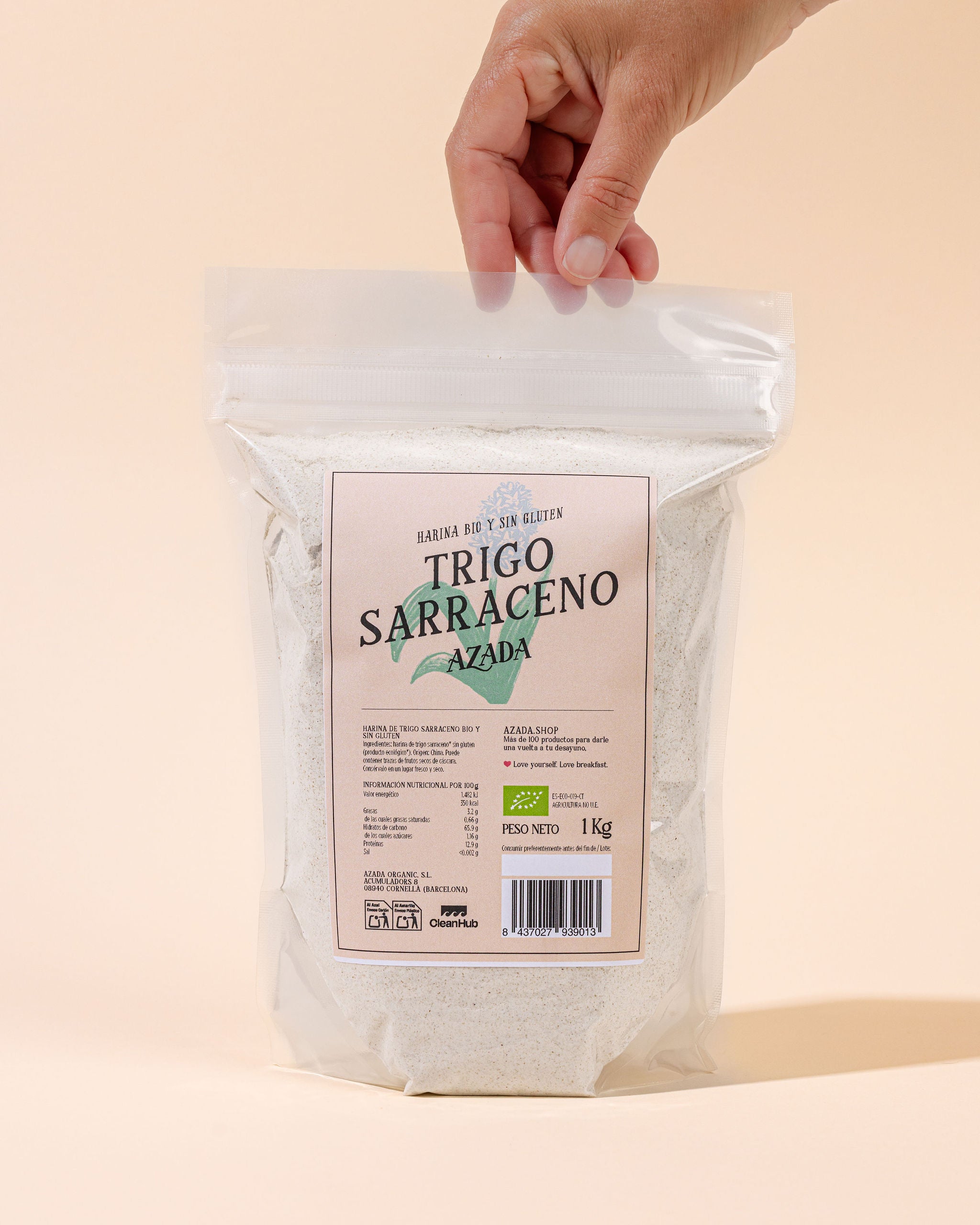 Harina de trigo sarraceno bio sin gluten