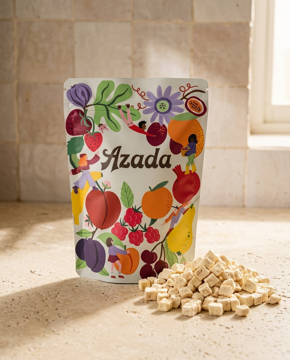 Freeze-dried banana in dices