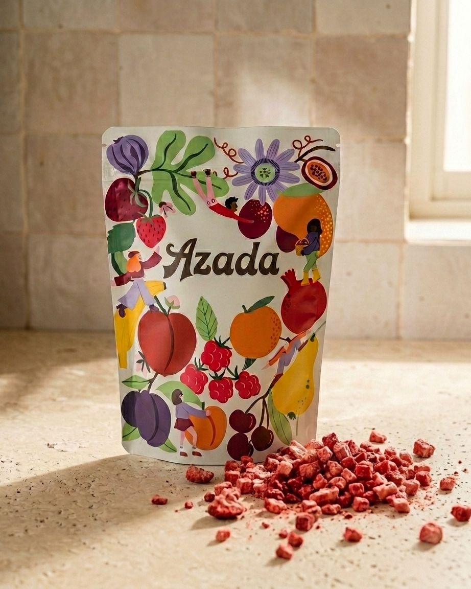 Freeze-dried strawberry dices