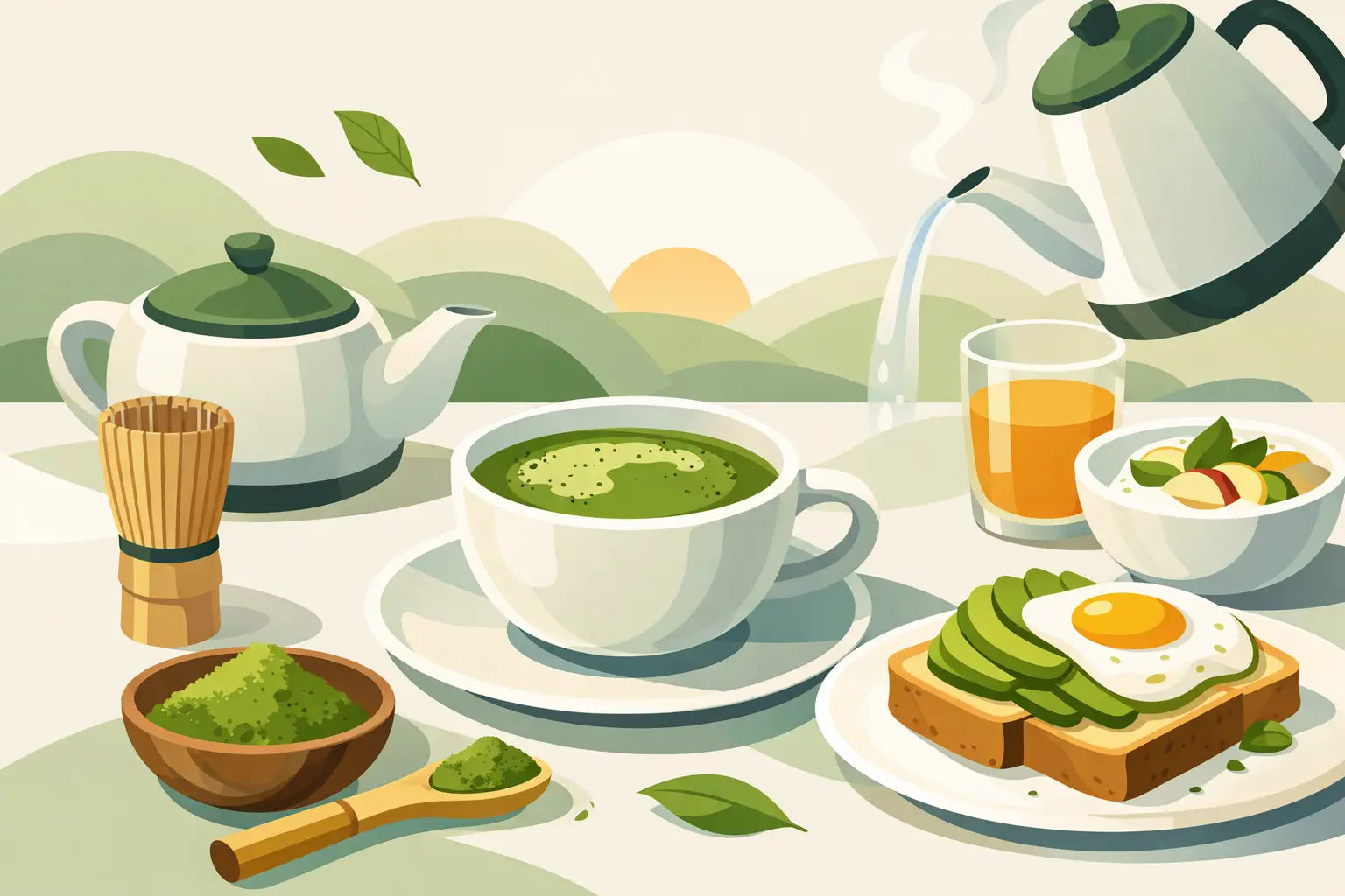 Té matcha para desayuno: cómo tomarlo bien