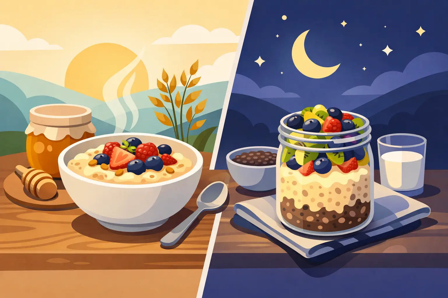 Porridge o avena nocturna: cuál elegir