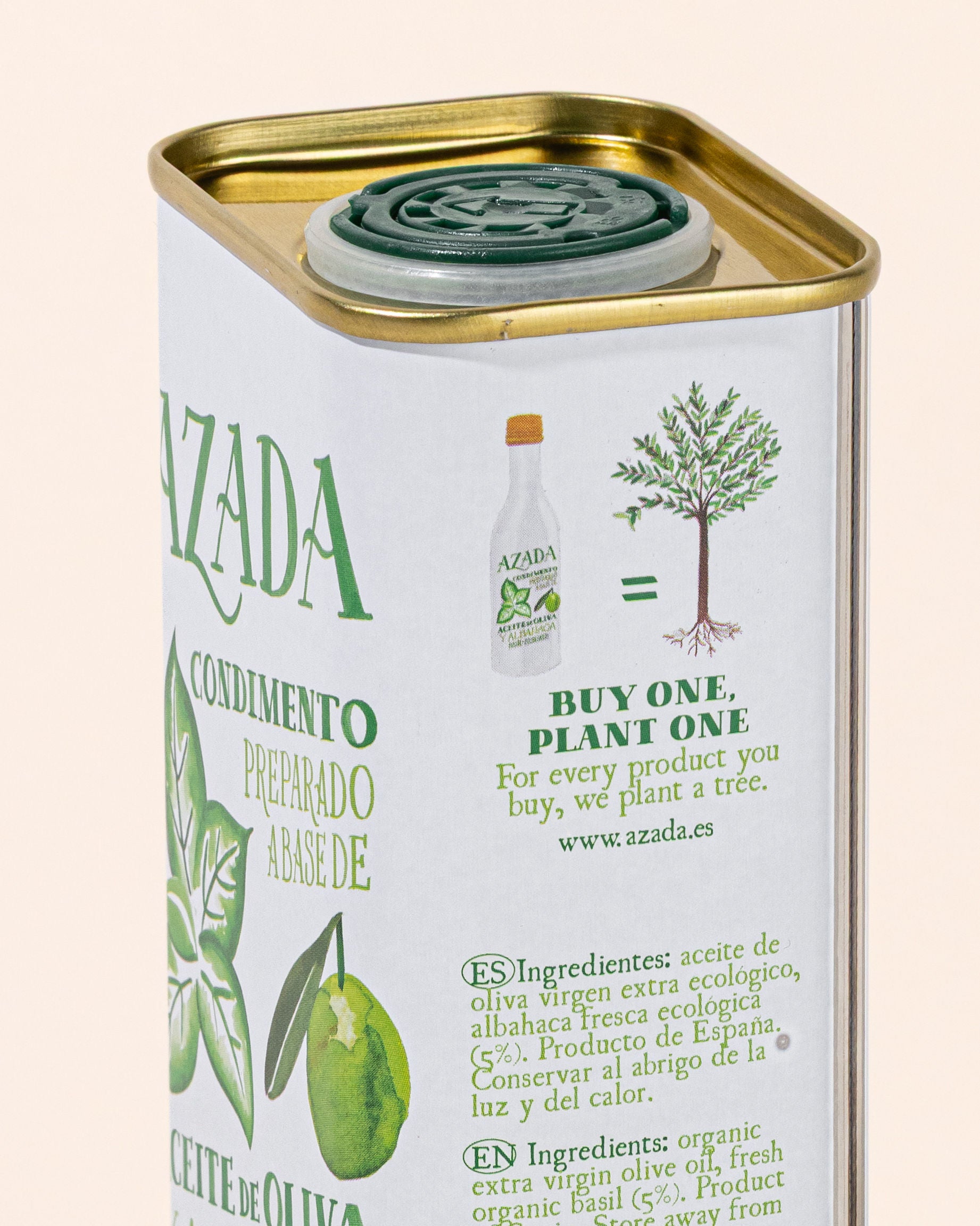 Aceite de Oliva y albahaca bio