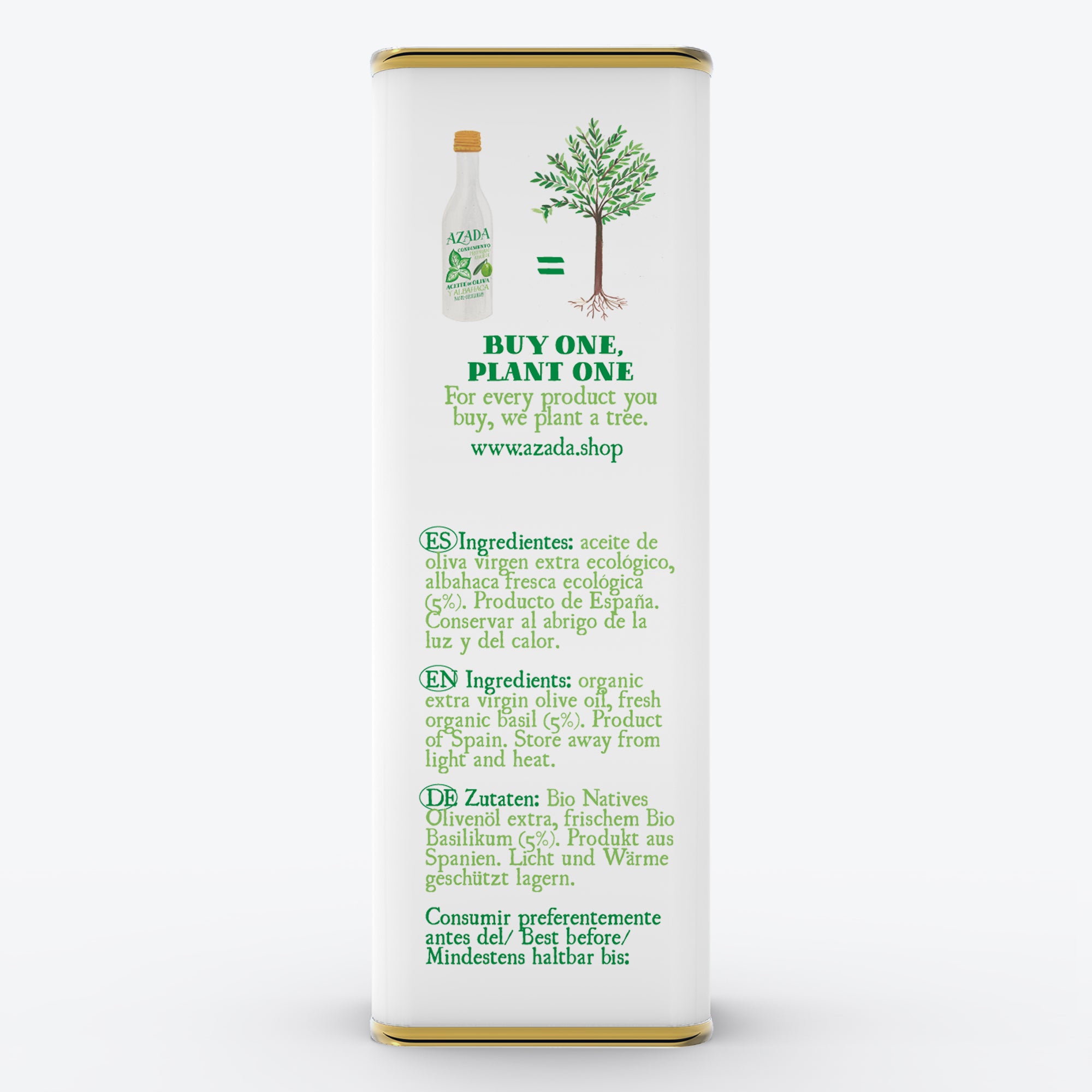 Aceite de Oliva y albahaca bio