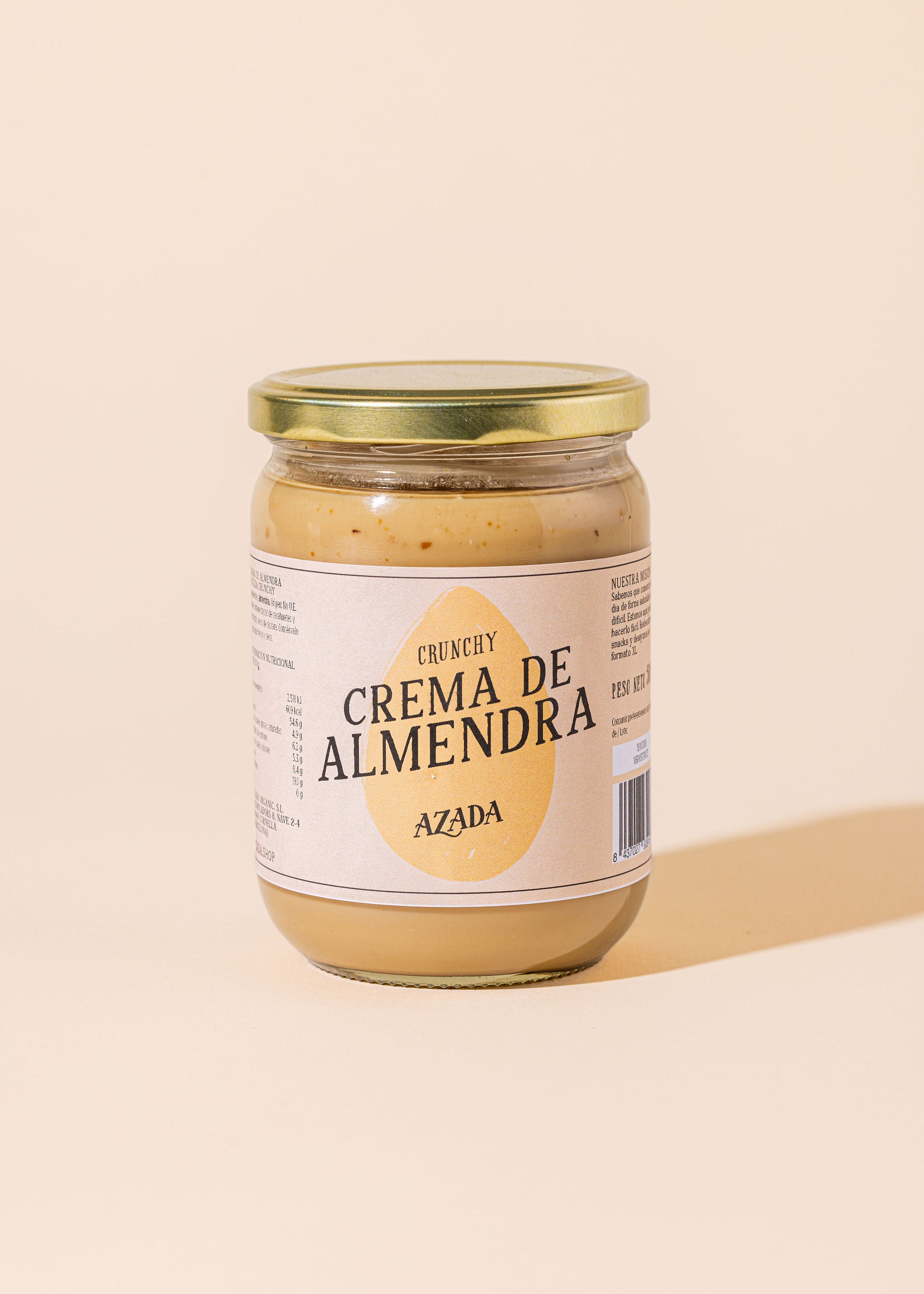 Crema de almendras crujiente