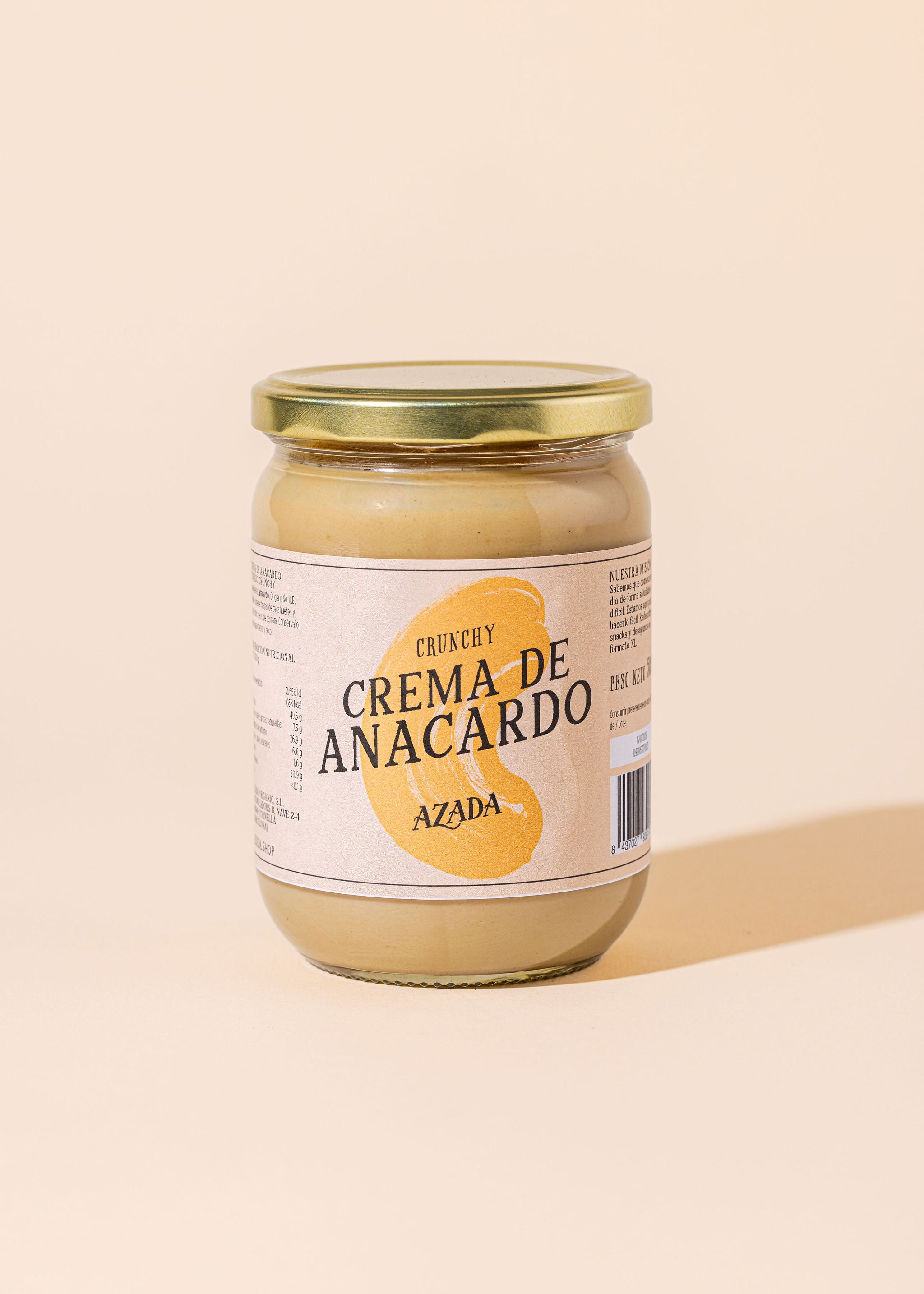 Crema de anacardos crujiente