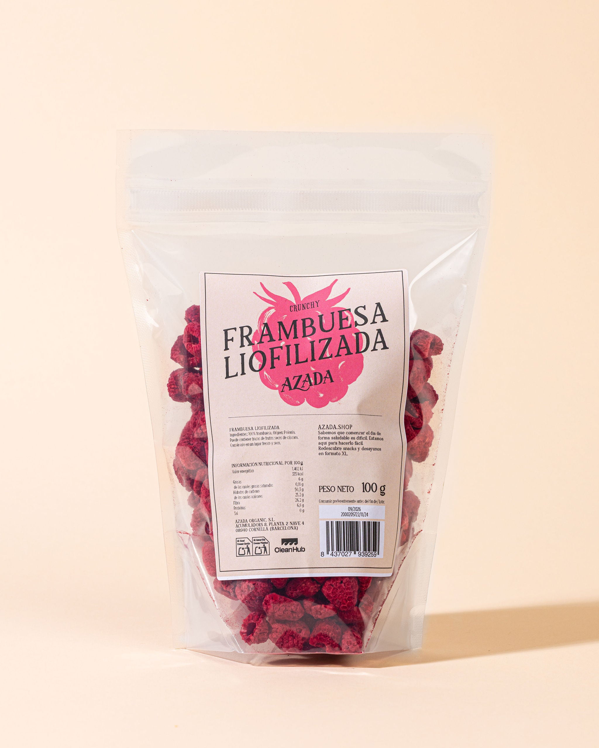 Freeze-dried raspberry