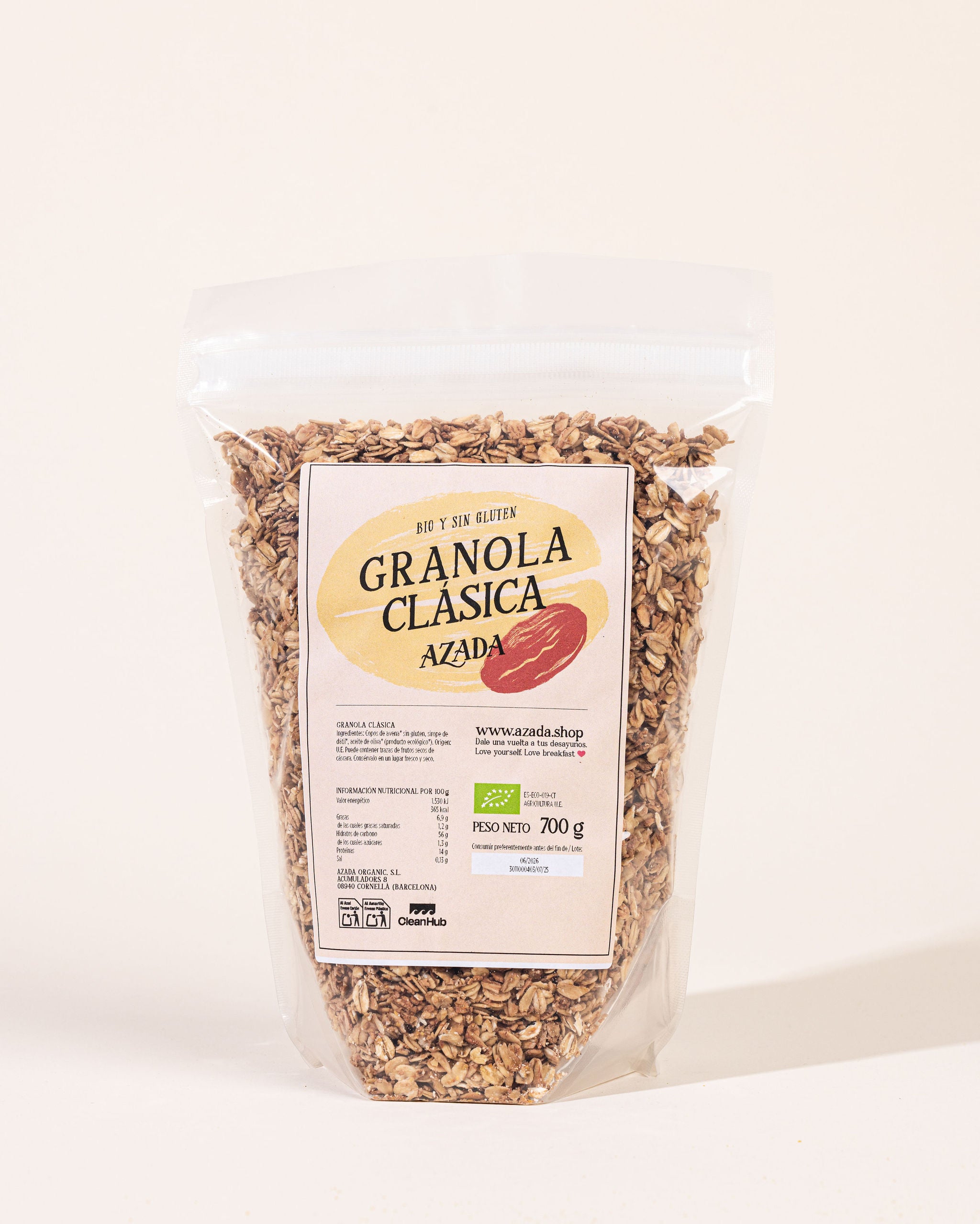 Granola clásica sin gluten bio