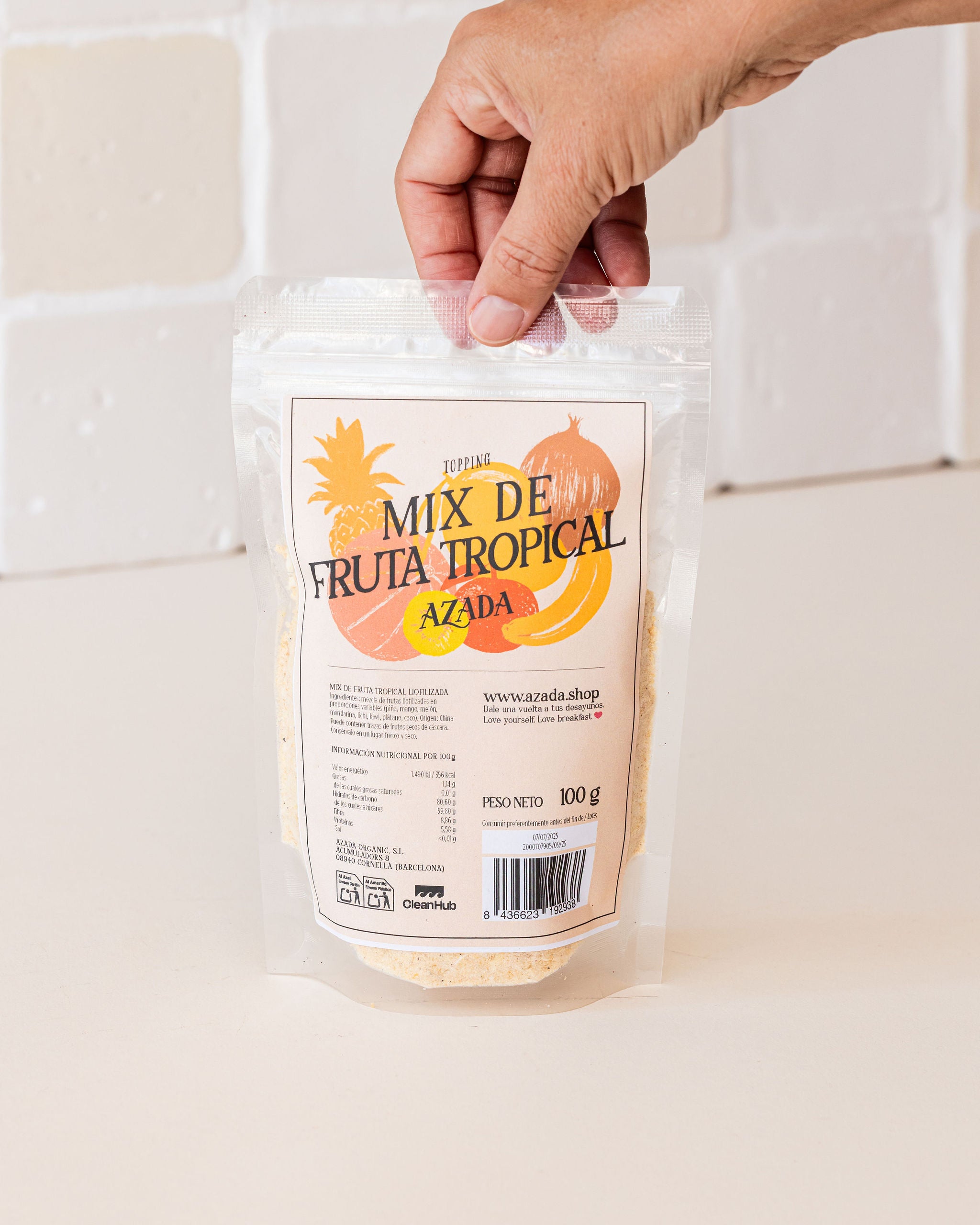 Mix de fruta tropical liofilizada