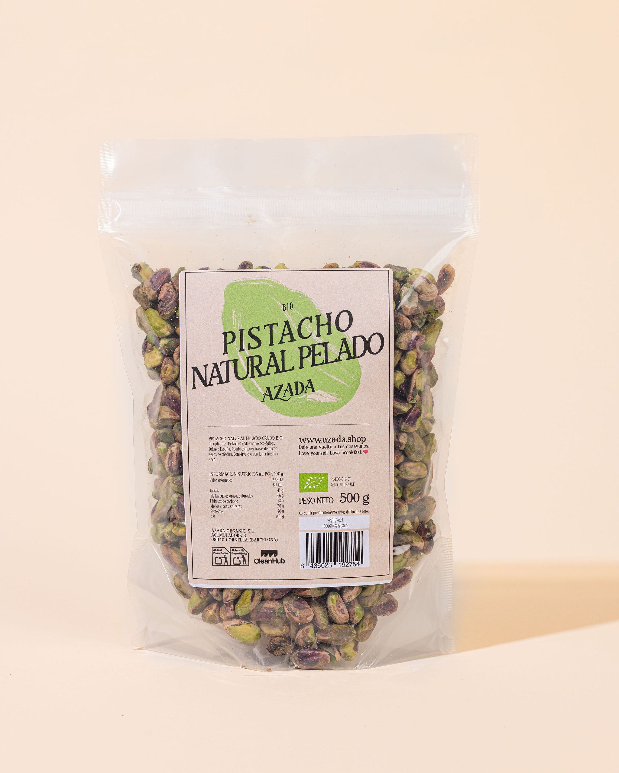Pistacho natural pelado bio
