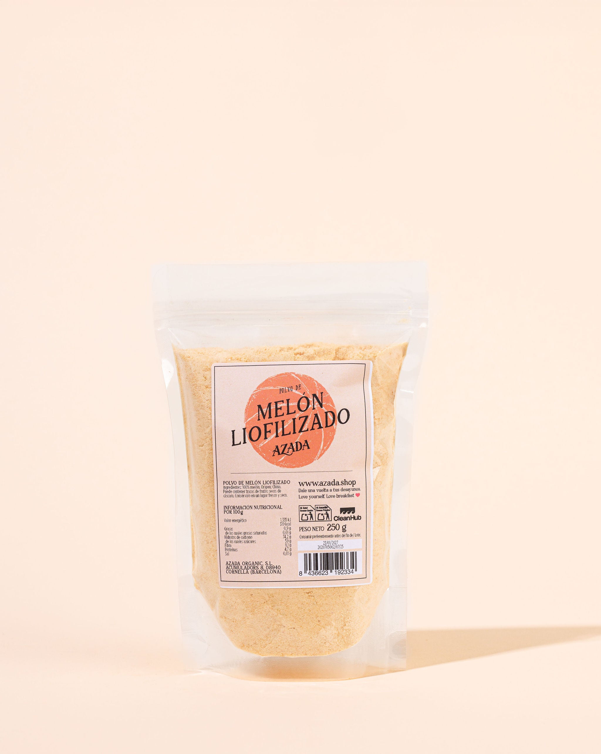 Melón liofilizado en polvo