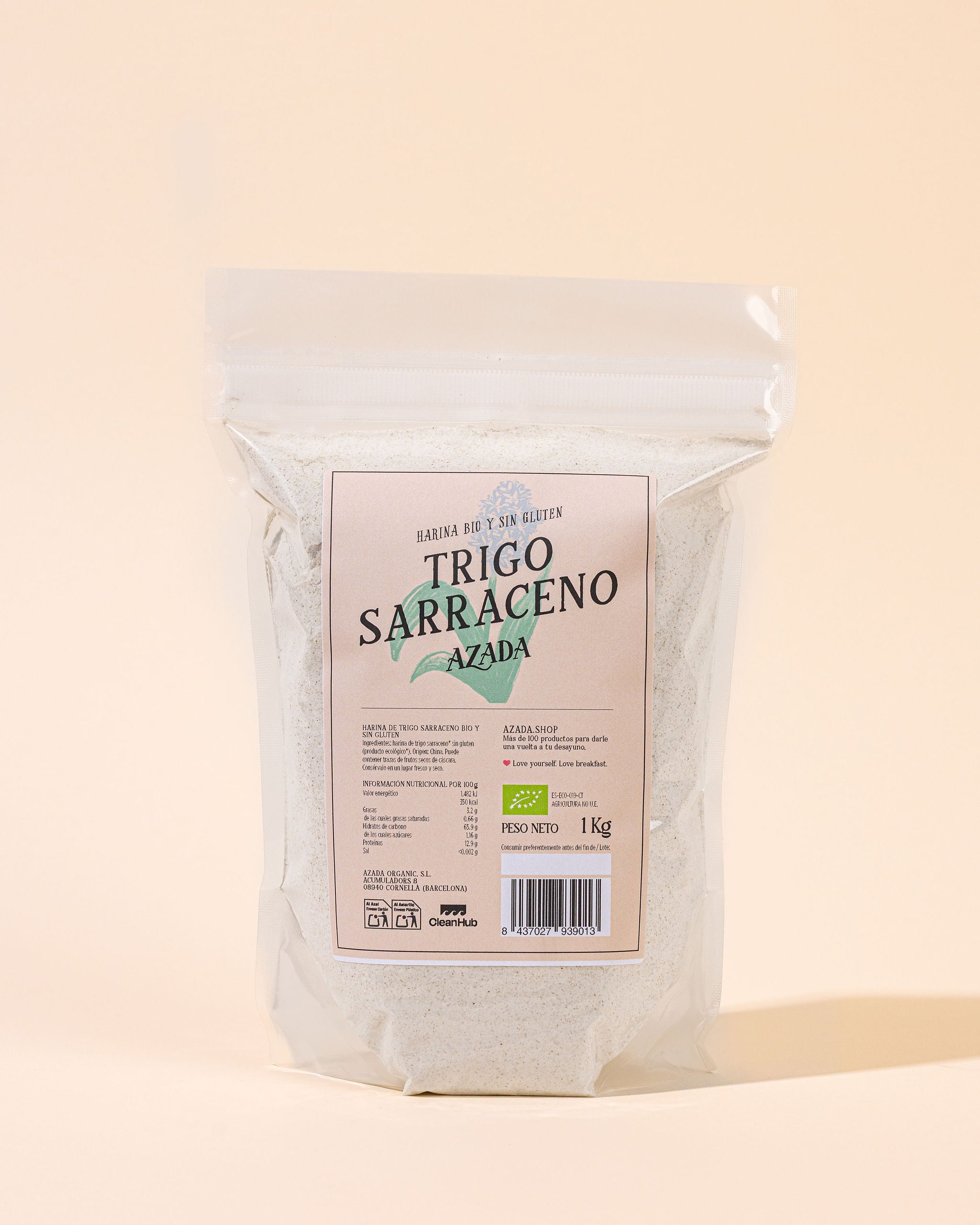 Harina de trigo sarraceno bio sin gluten