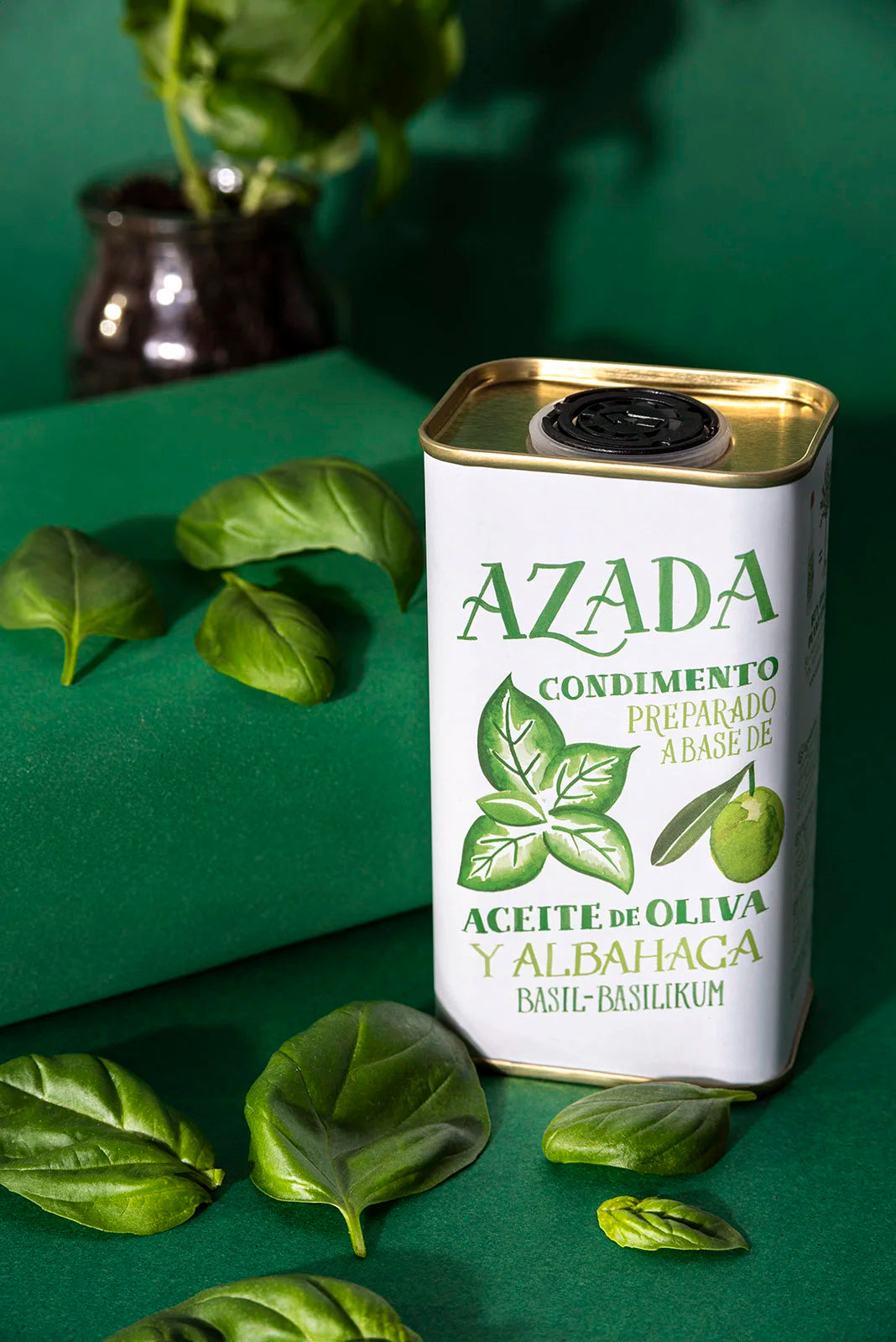 Aceite de Oliva y albahaca bio