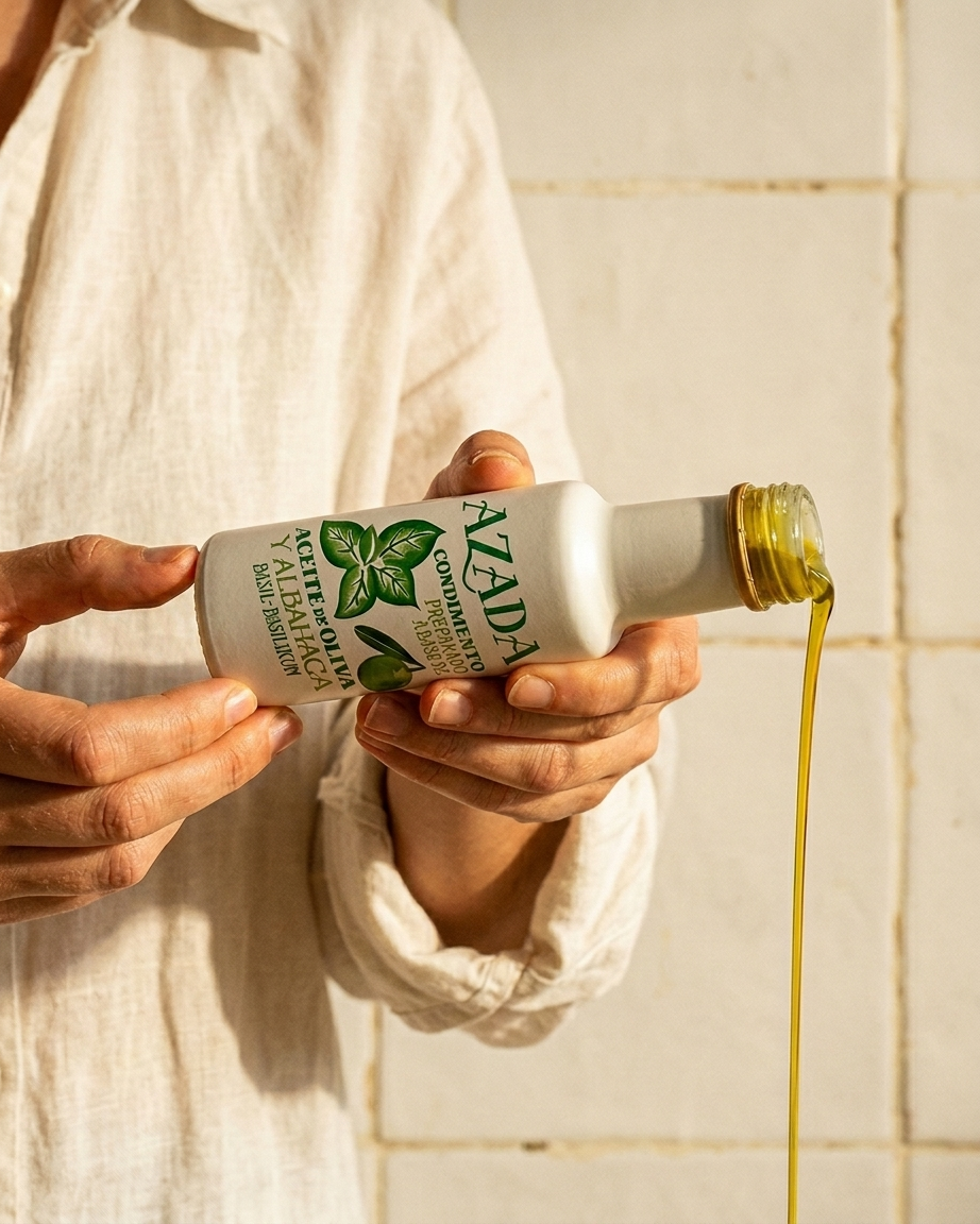 Aceite de Oliva y albahaca
