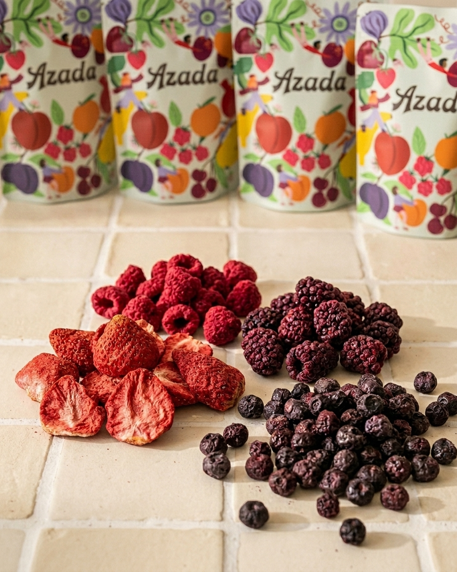 Beerenfrüchte – Erdbeere, Himbeere, Brombeere und Heidelbeere