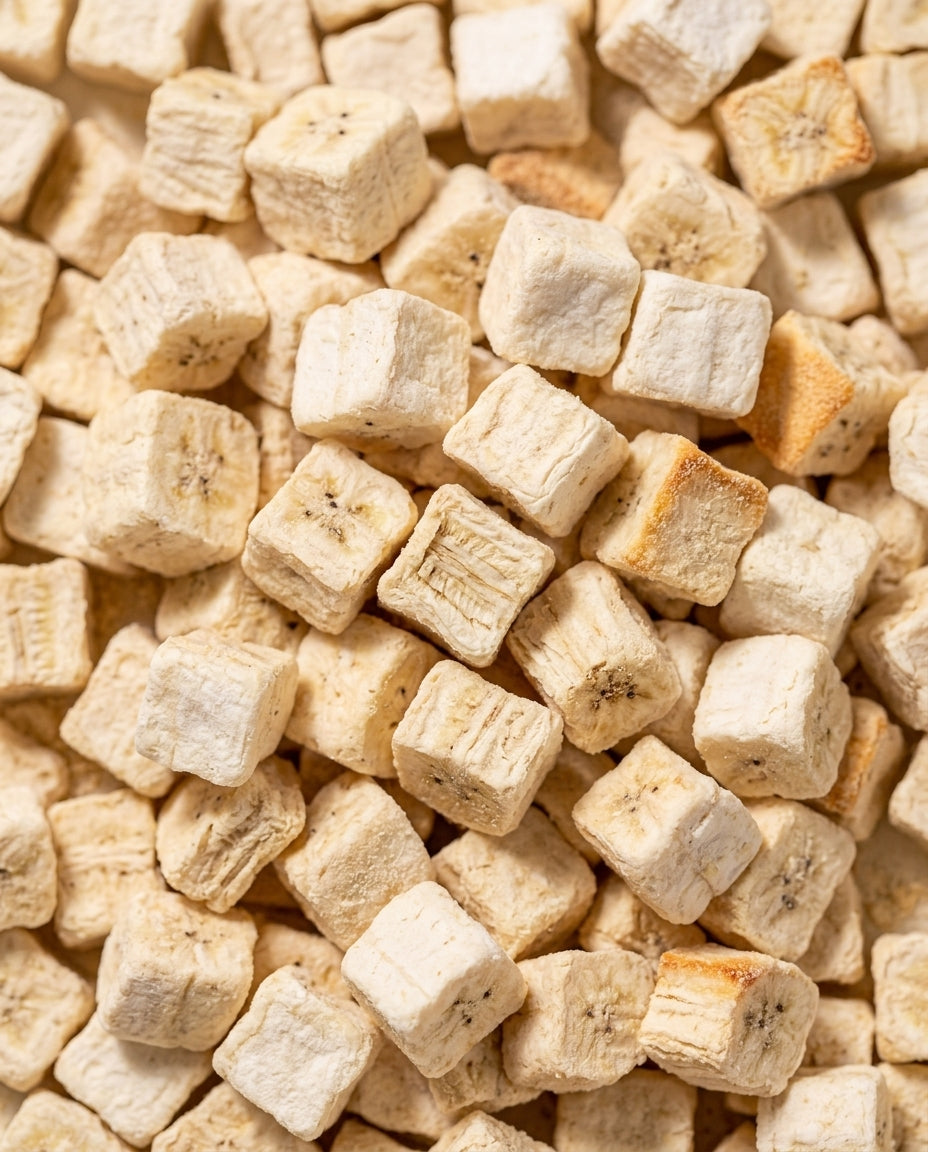 Freeze-dried banana in dices