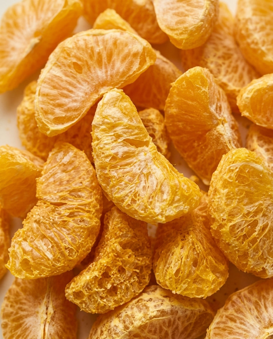 Mandarina liofilizada