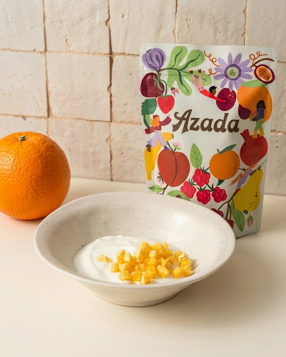 Mandarina liofilizada