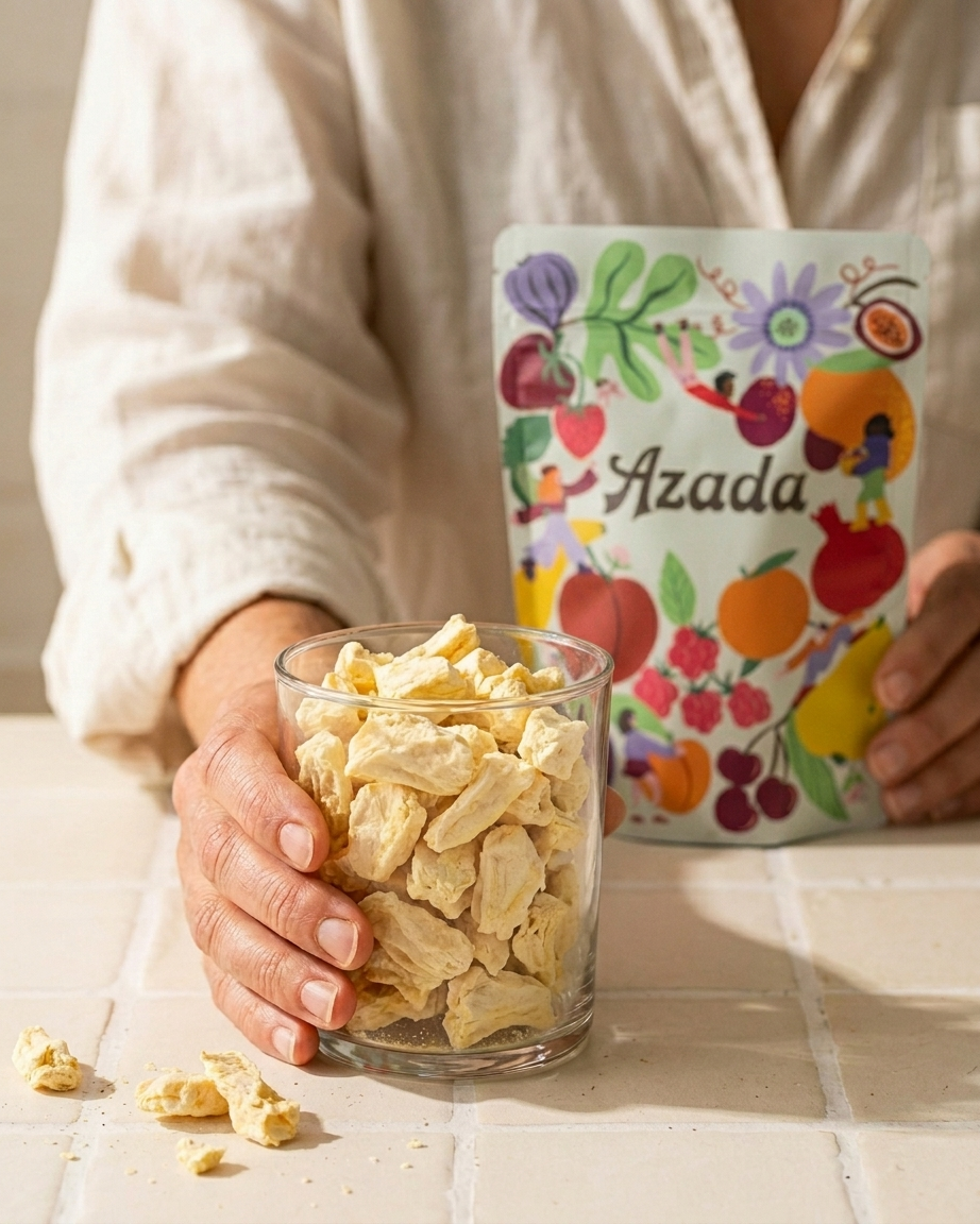 Piña liofilizada